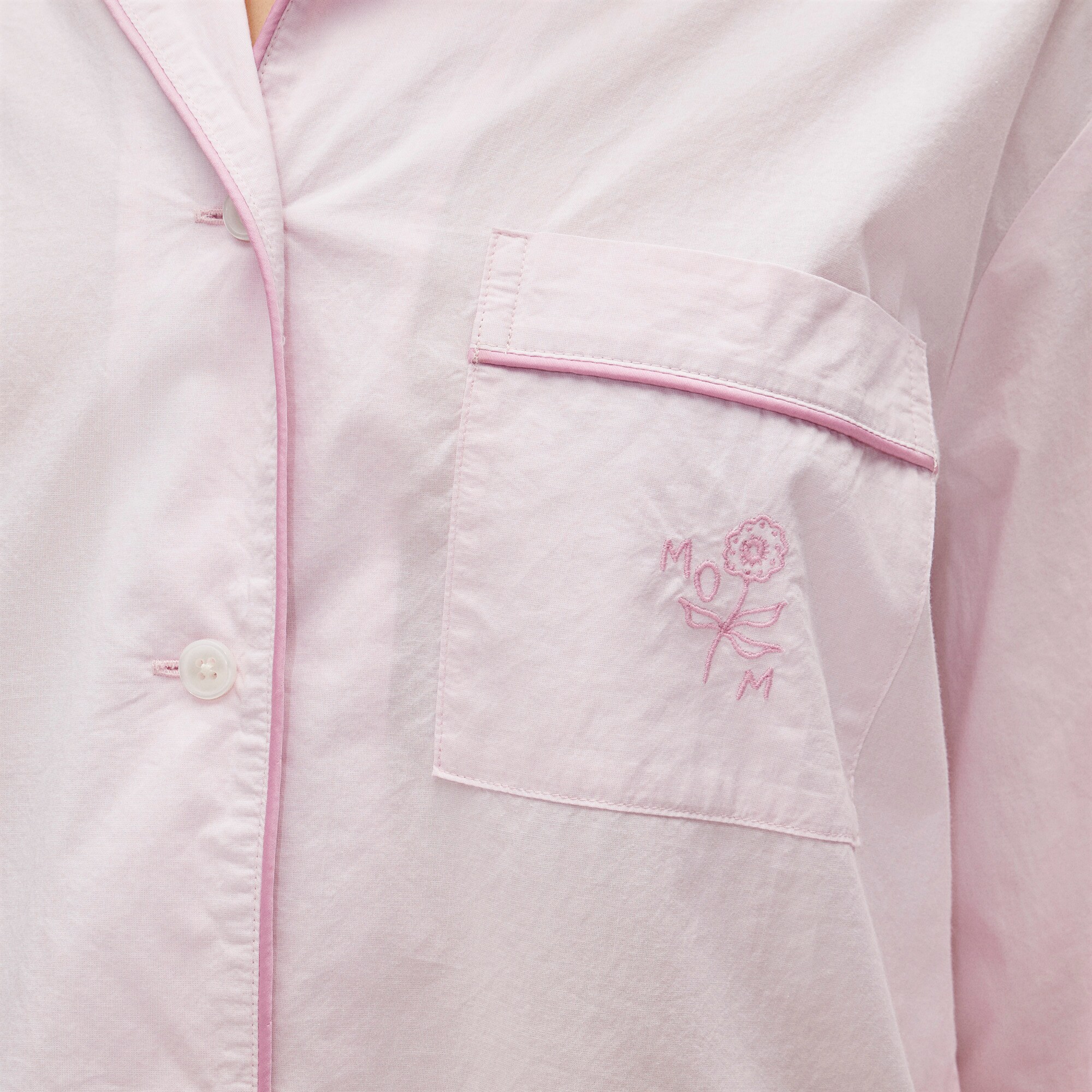 Classic "Mom" pajama pant set in end-on-end cotton