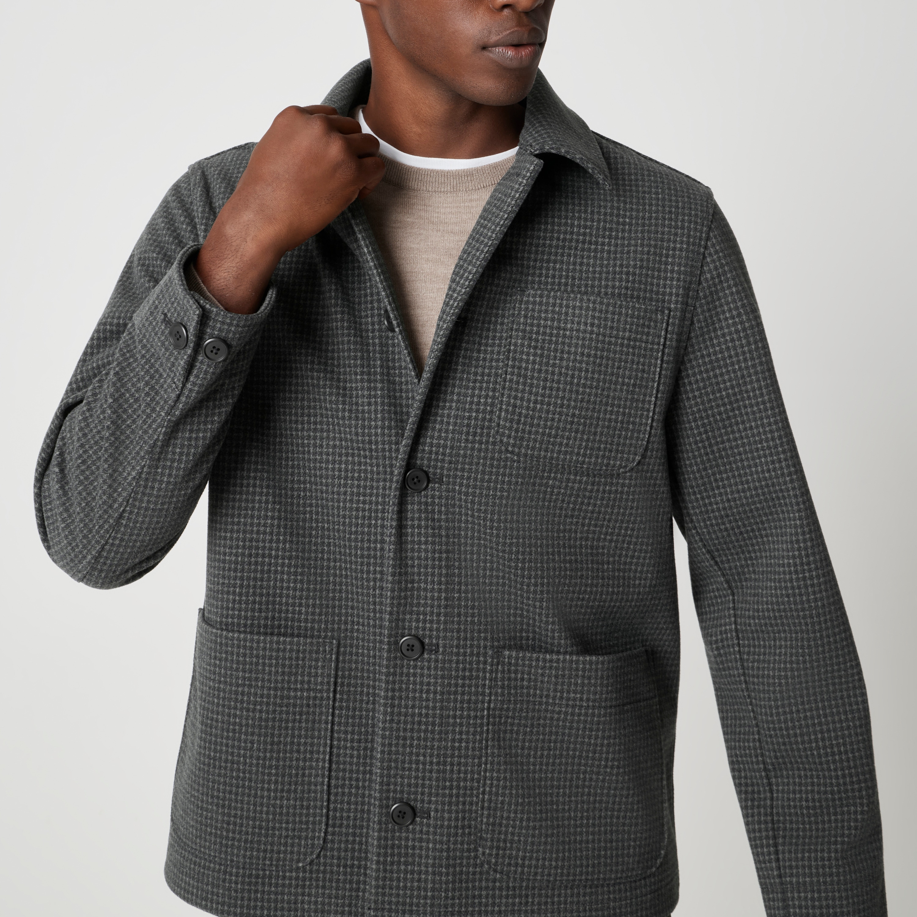 Knit chore jacket