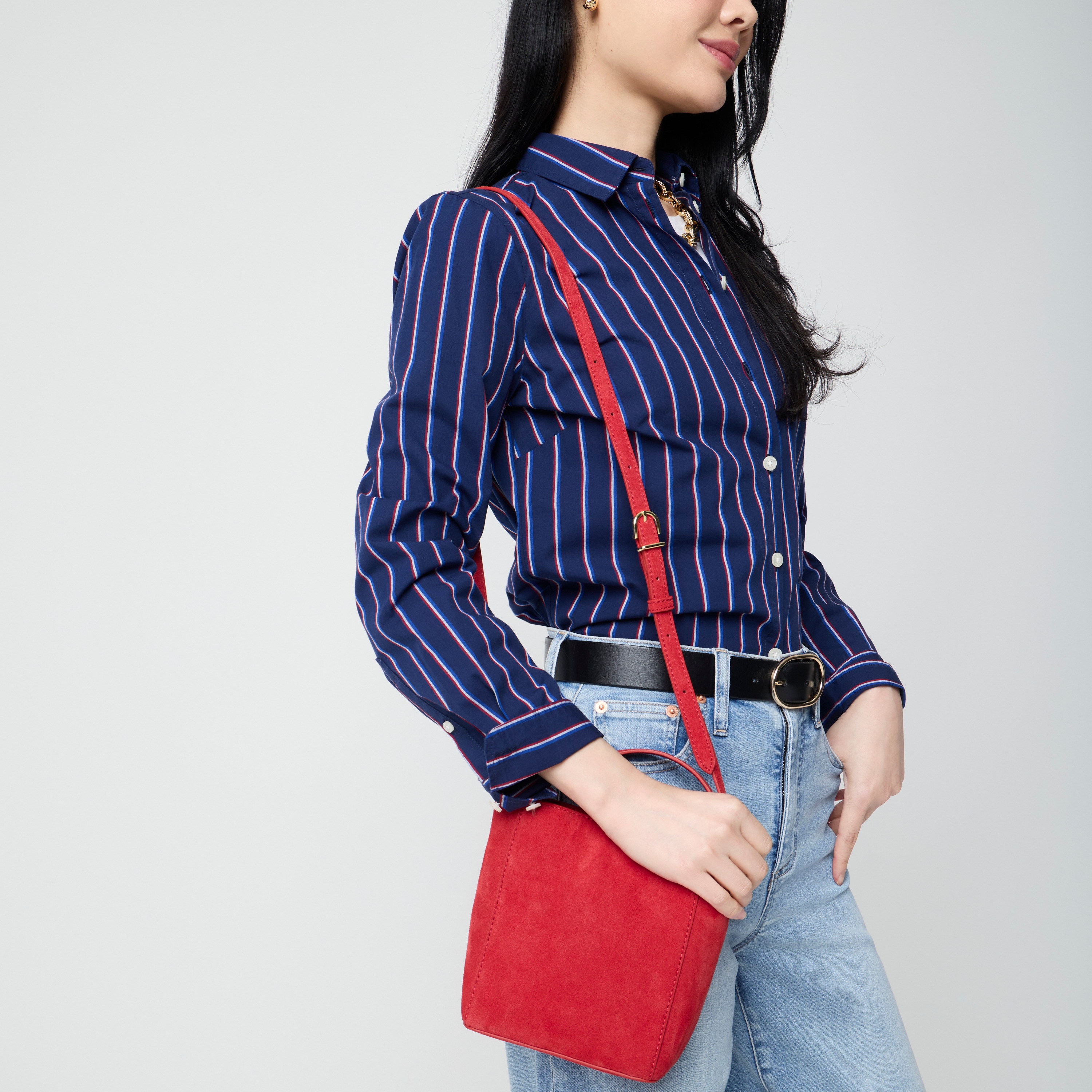Quinn mini crossbody bucket bag