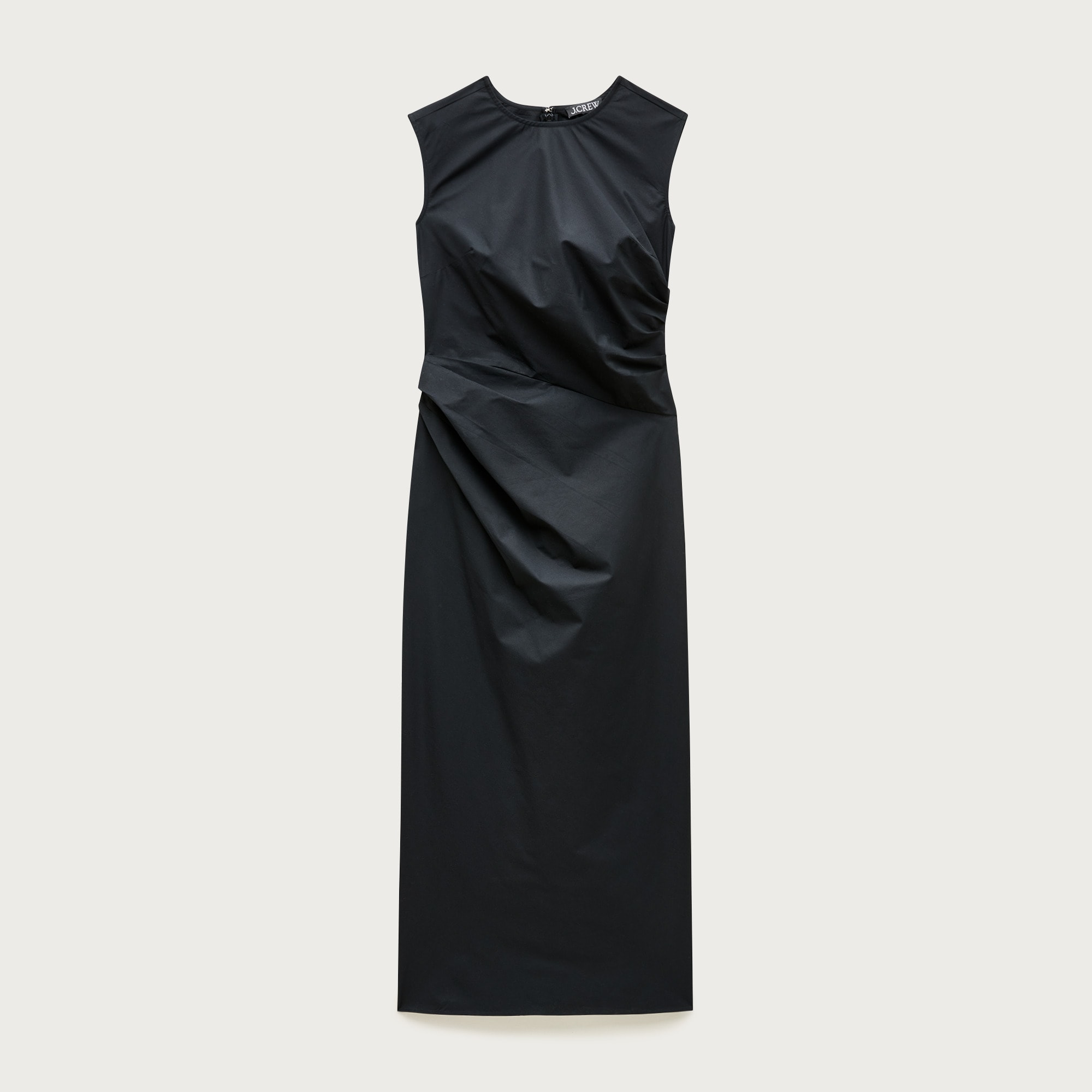 Ruched midi dress in stretch cotton-blend poplin from J.Crew - $178