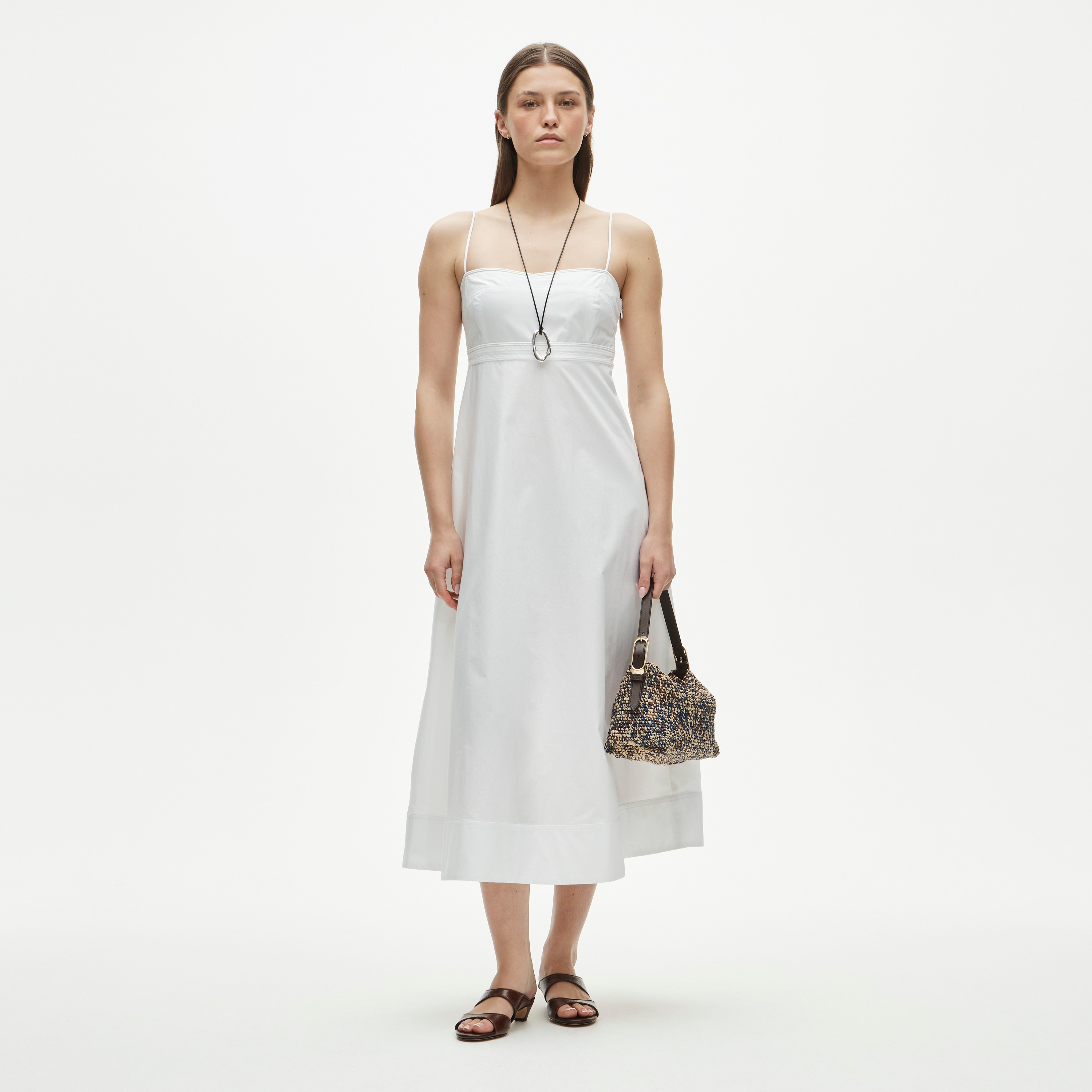 Empire-waist dress in cotton poplin - image 2
