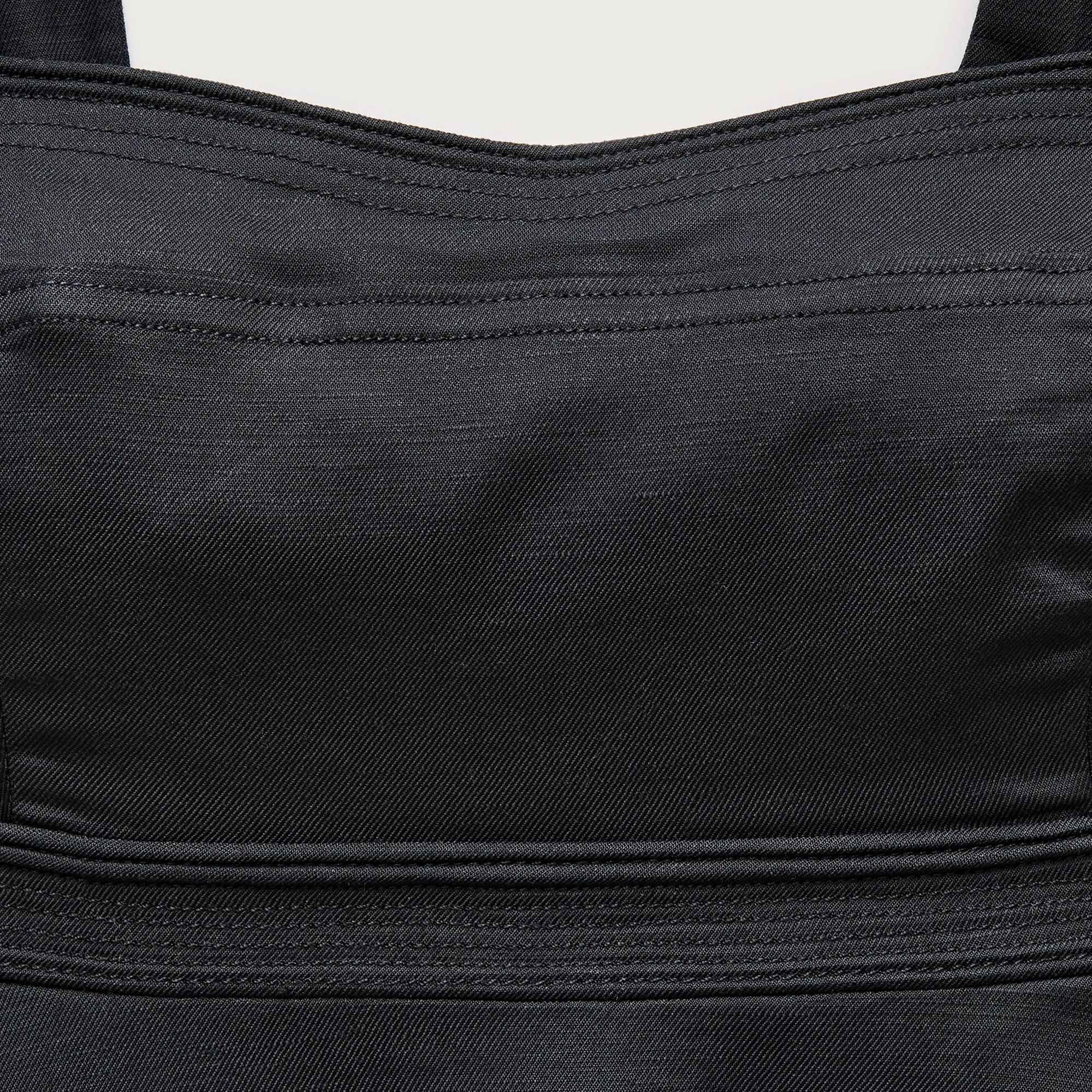 Empire-waist mini dress in Gramercy linen blend