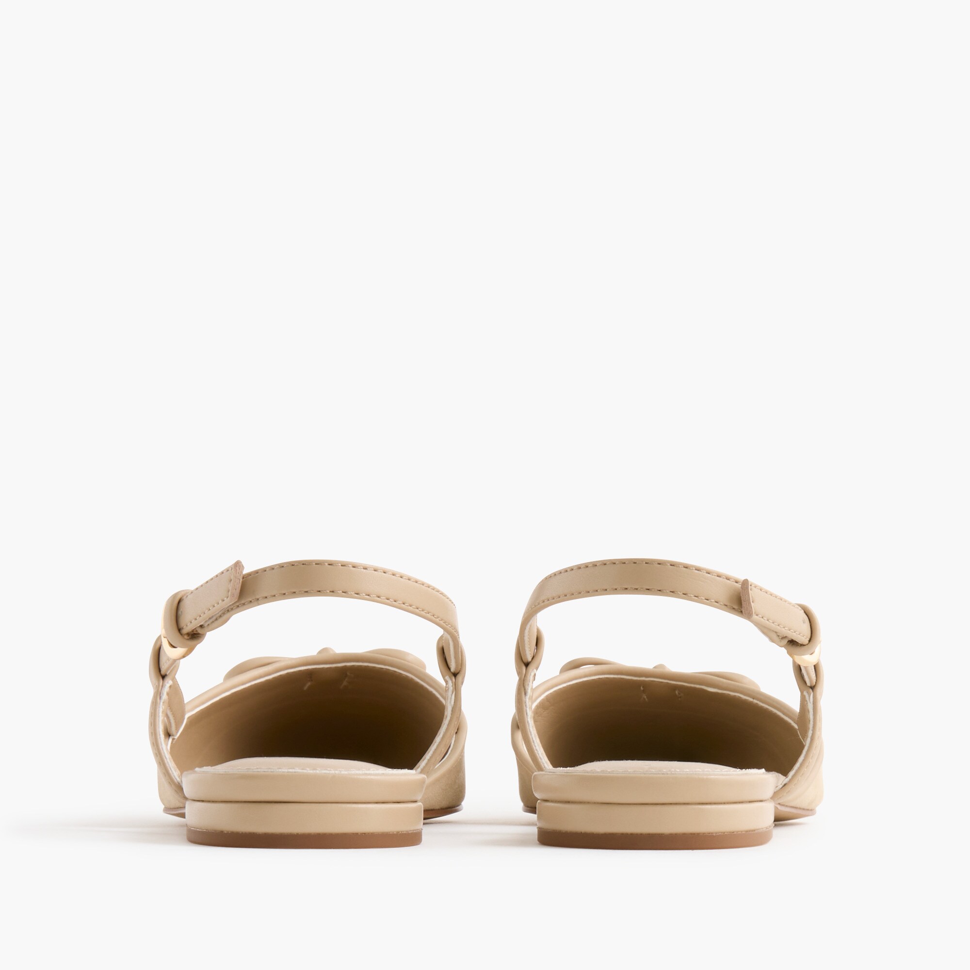 Sueded bow slingback flats