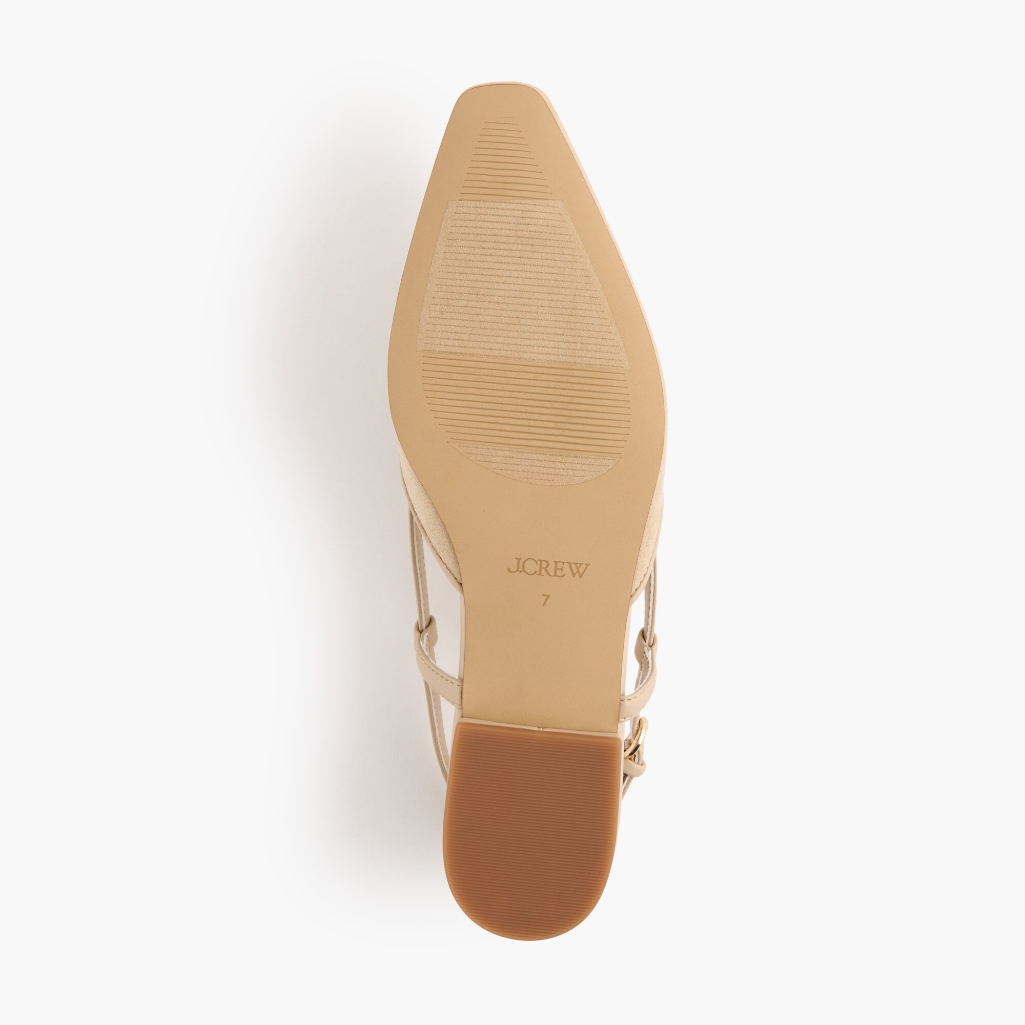Sueded bow slingback flats