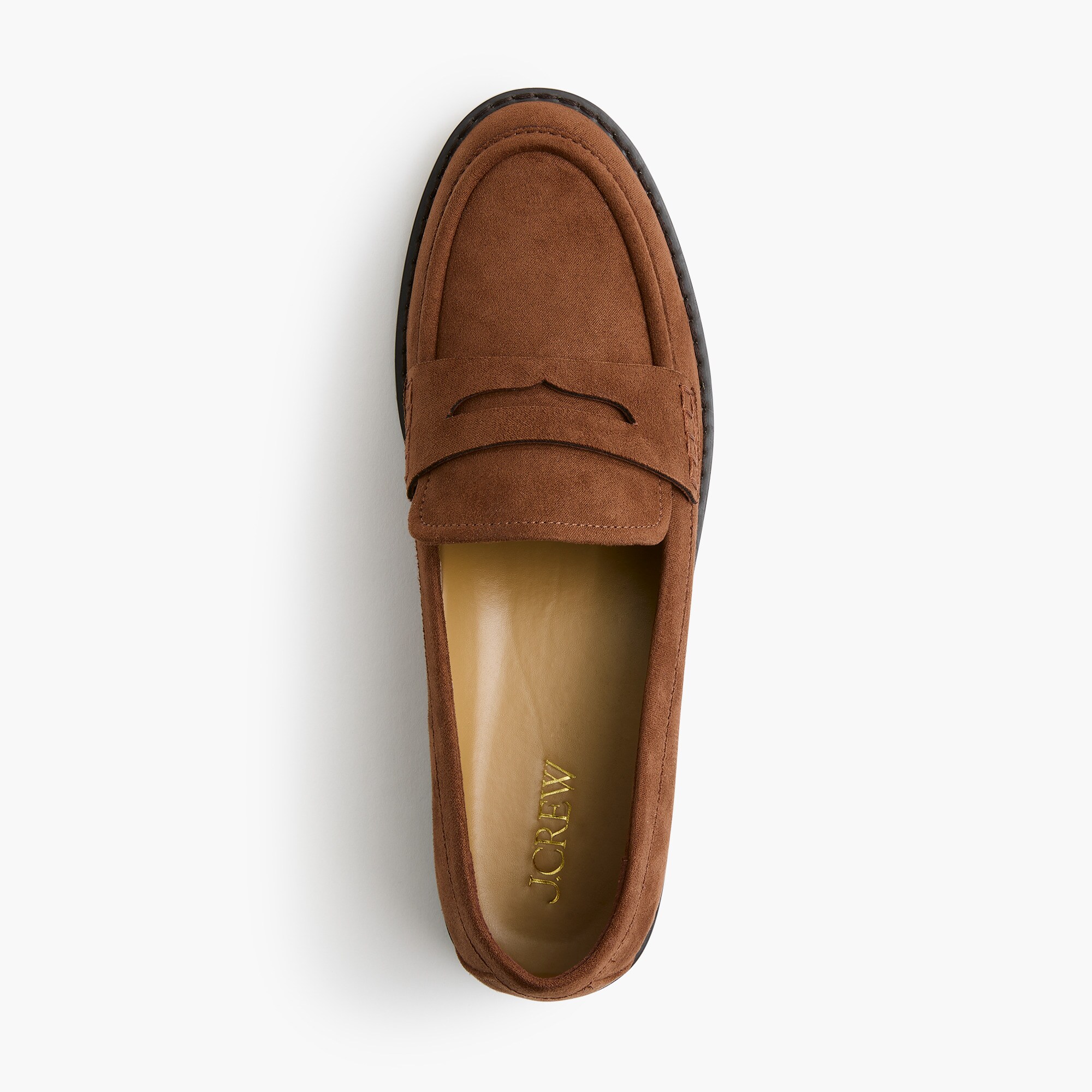 Sueded flex penny loafers