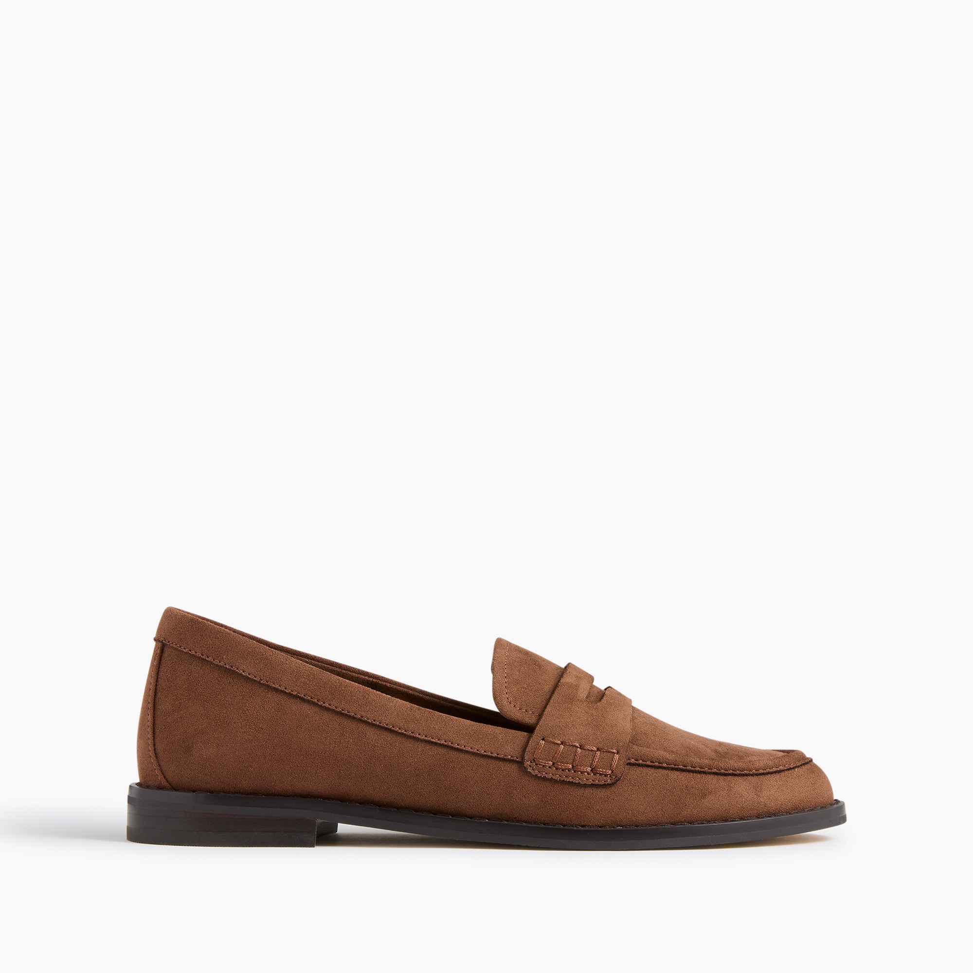 Sueded flex penny loafers