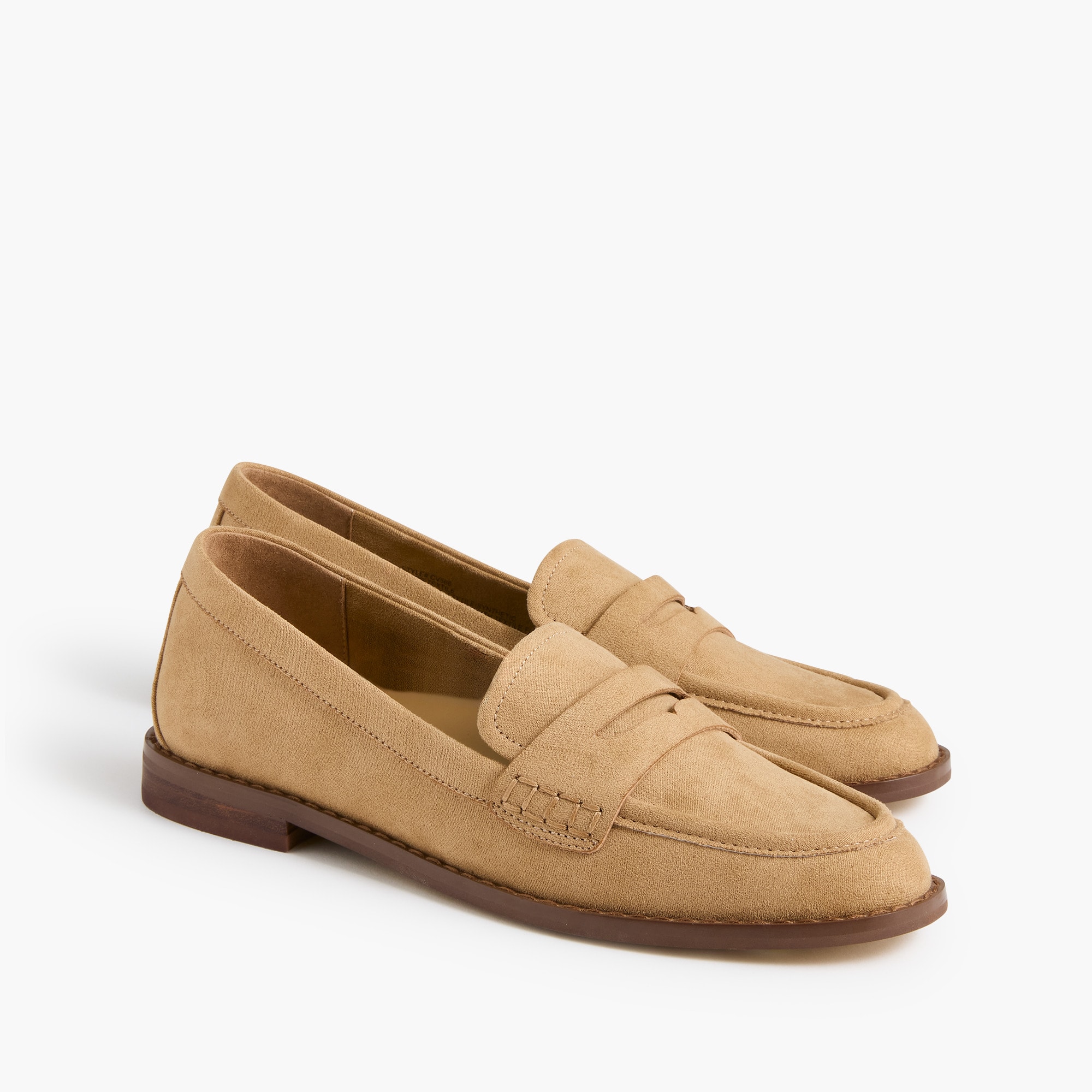 Sueded flex penny loafers