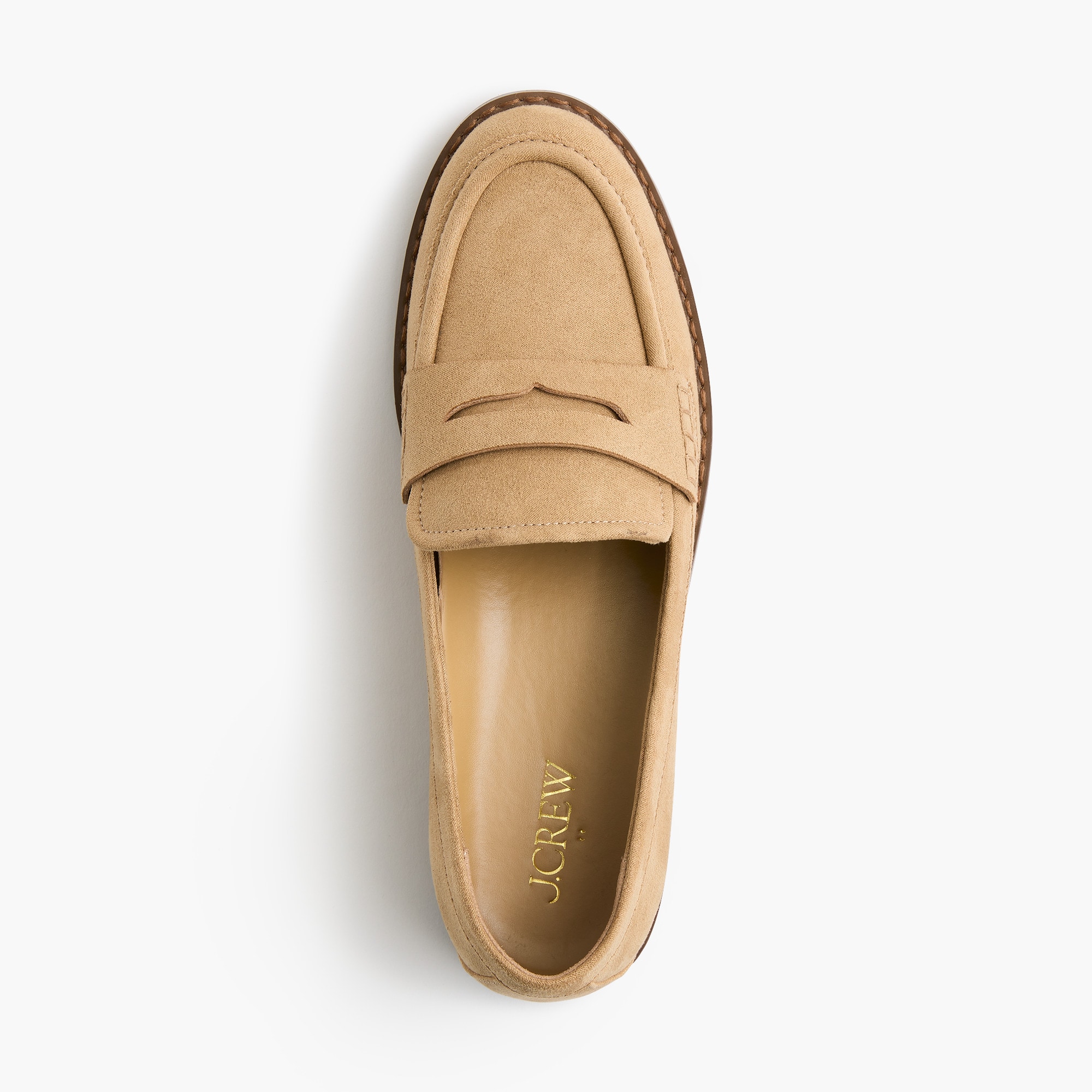 Sueded flex penny loafers