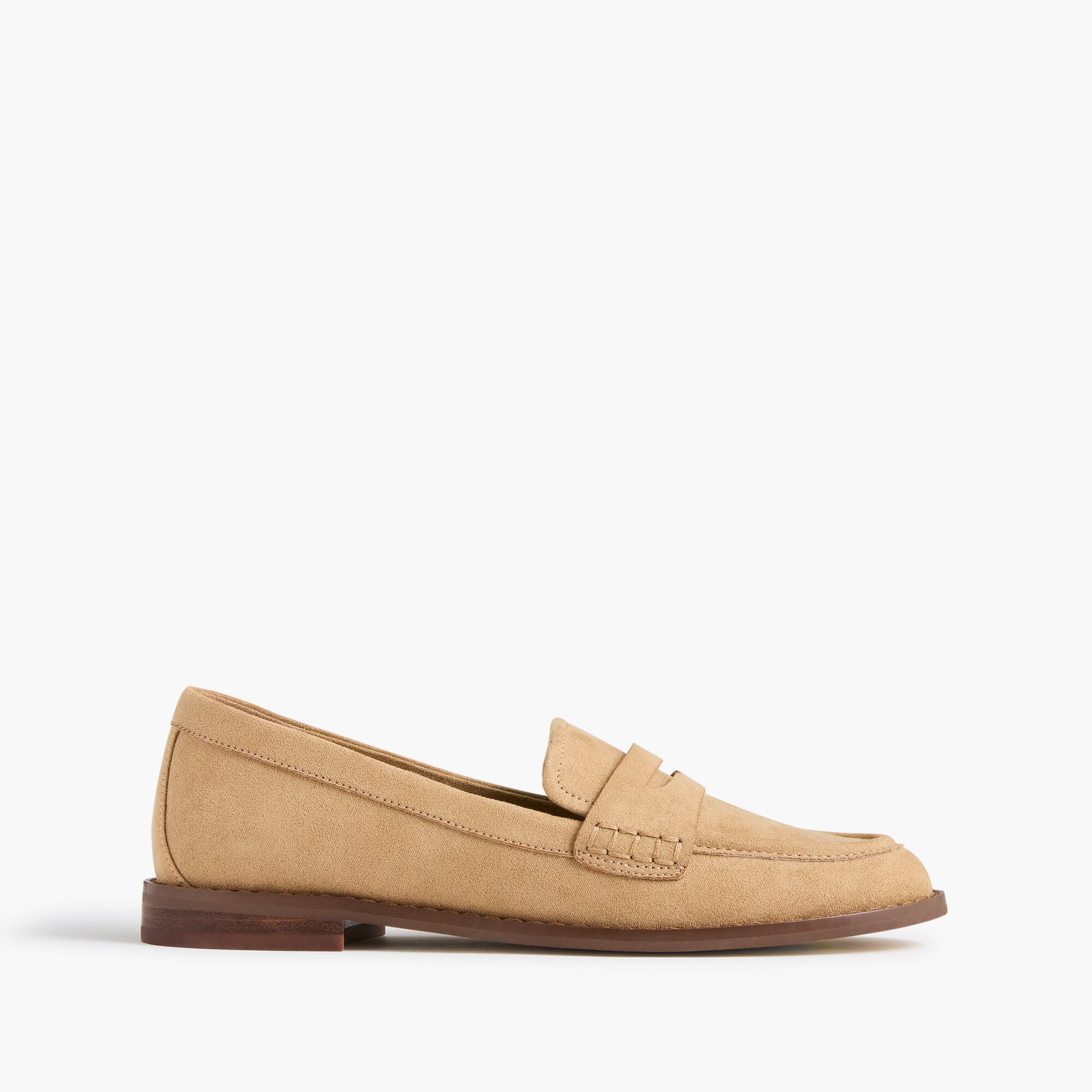 Sueded flex penny loafers