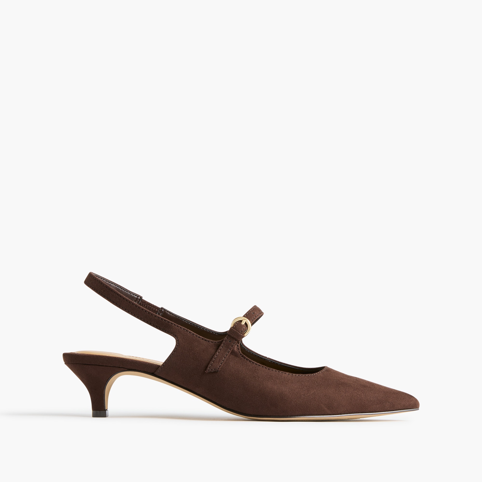Slingback pointed-toe Mary Jane heels
