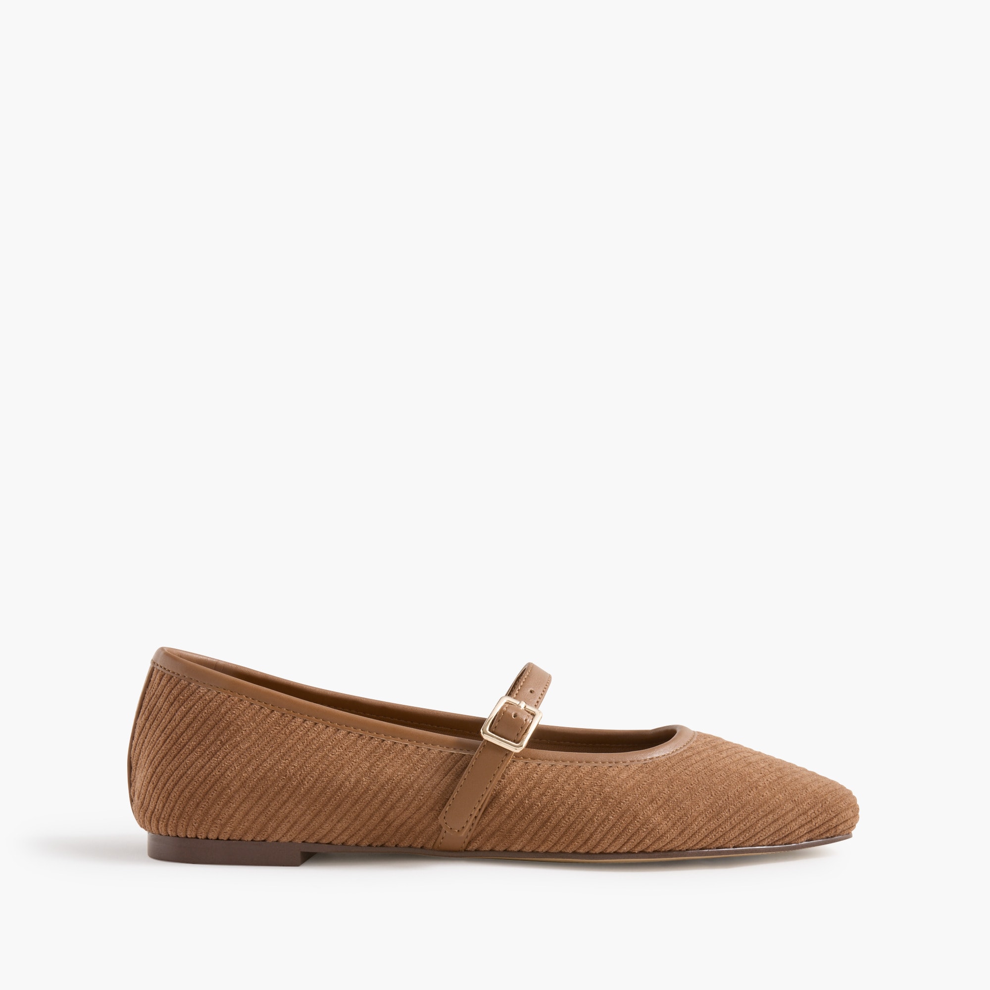 Textured square-toe Mary Janes