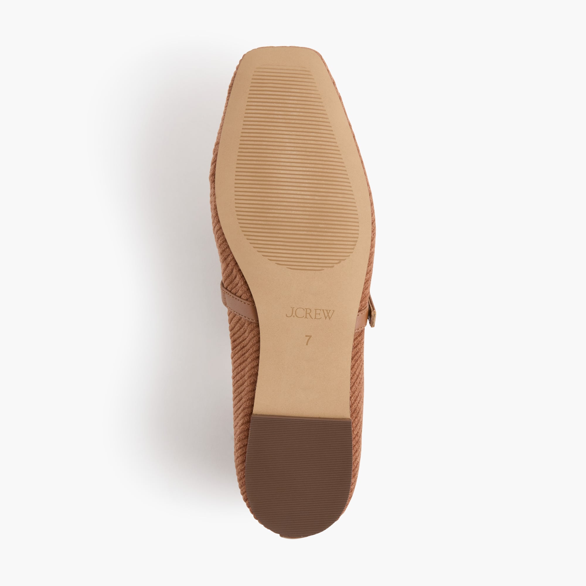 Textured square-toe Mary Janes
