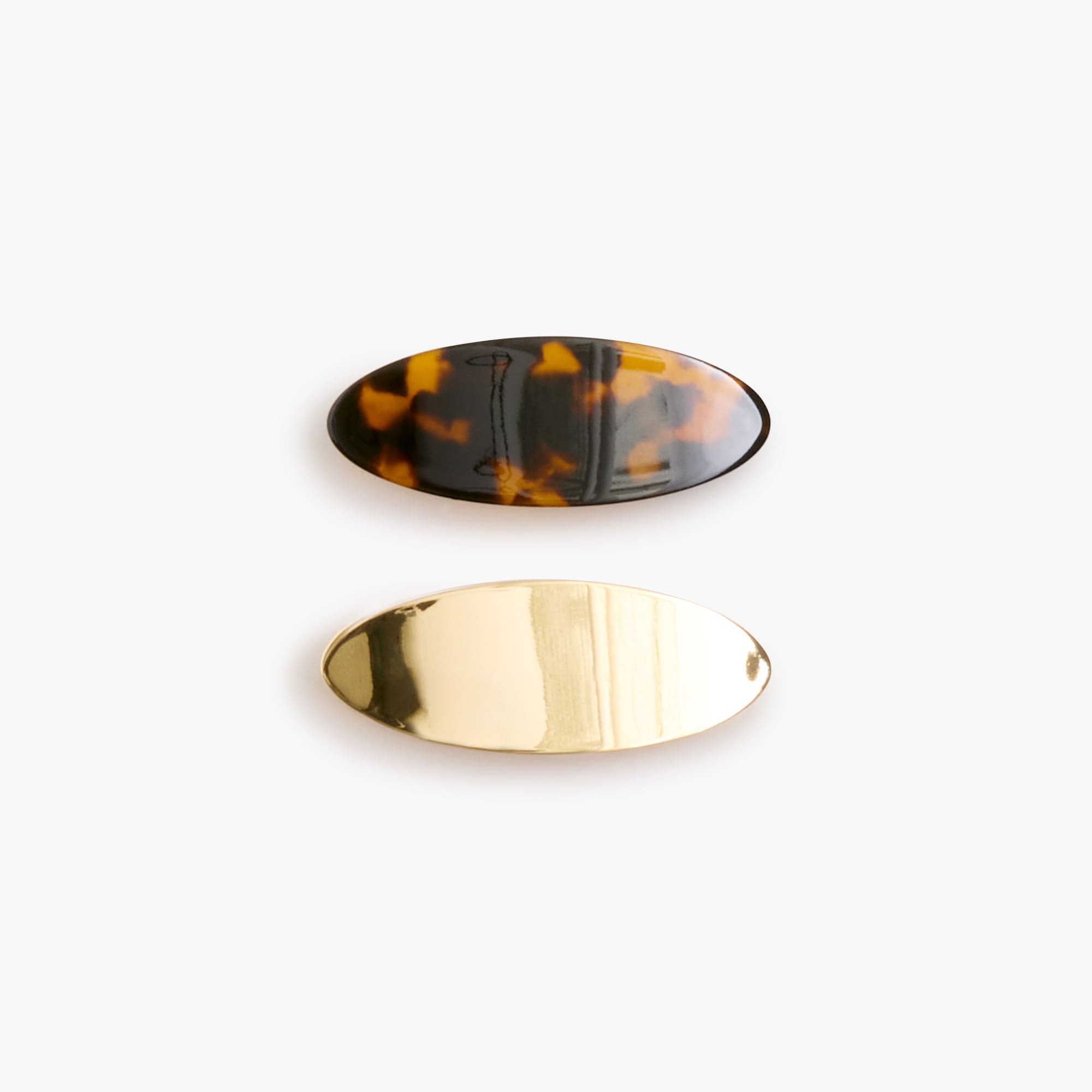 Oval barrettes two-pack