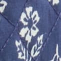 Quilted bow-handle pouch ANTIQUE NAVY IVORY