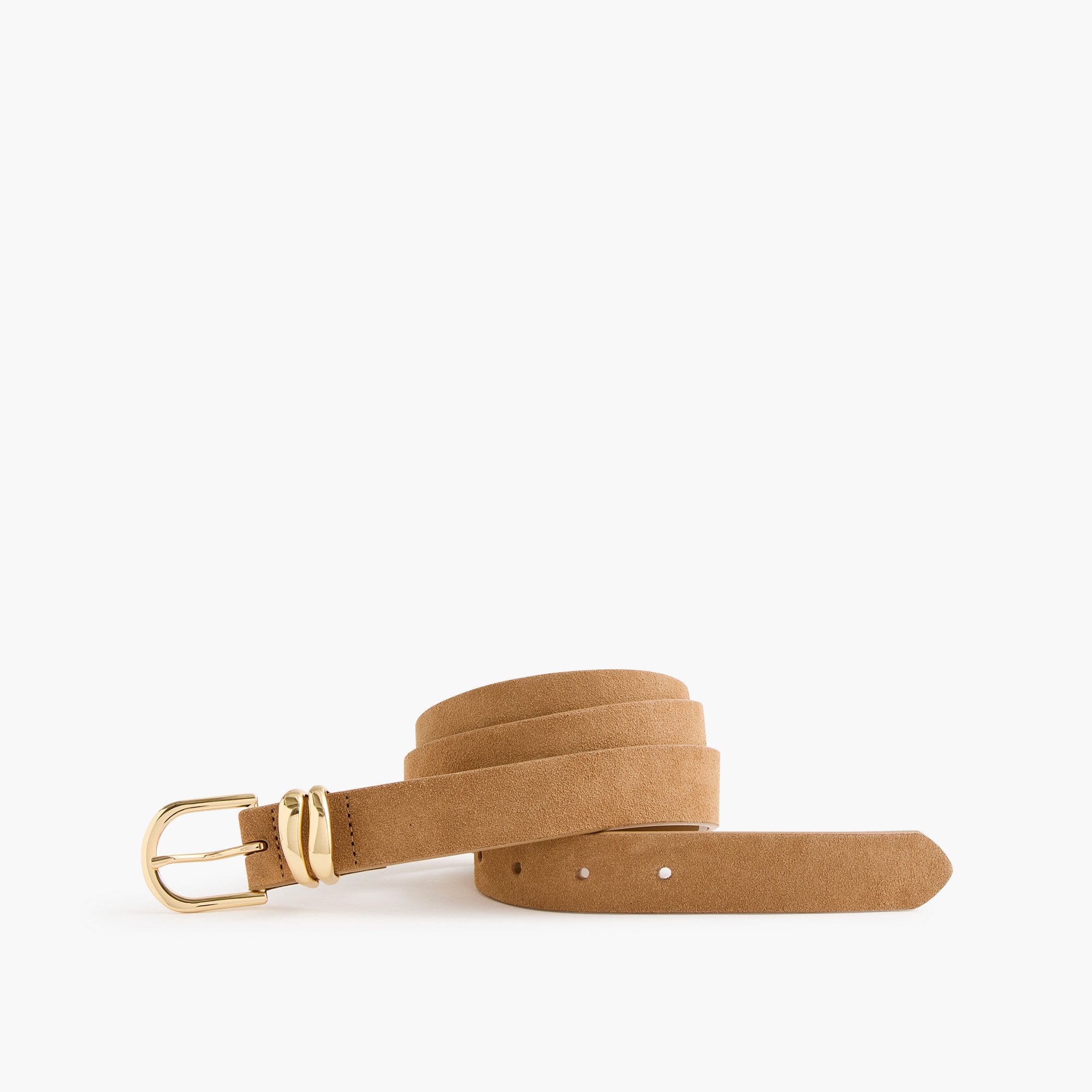 Novelty keeper suede belt