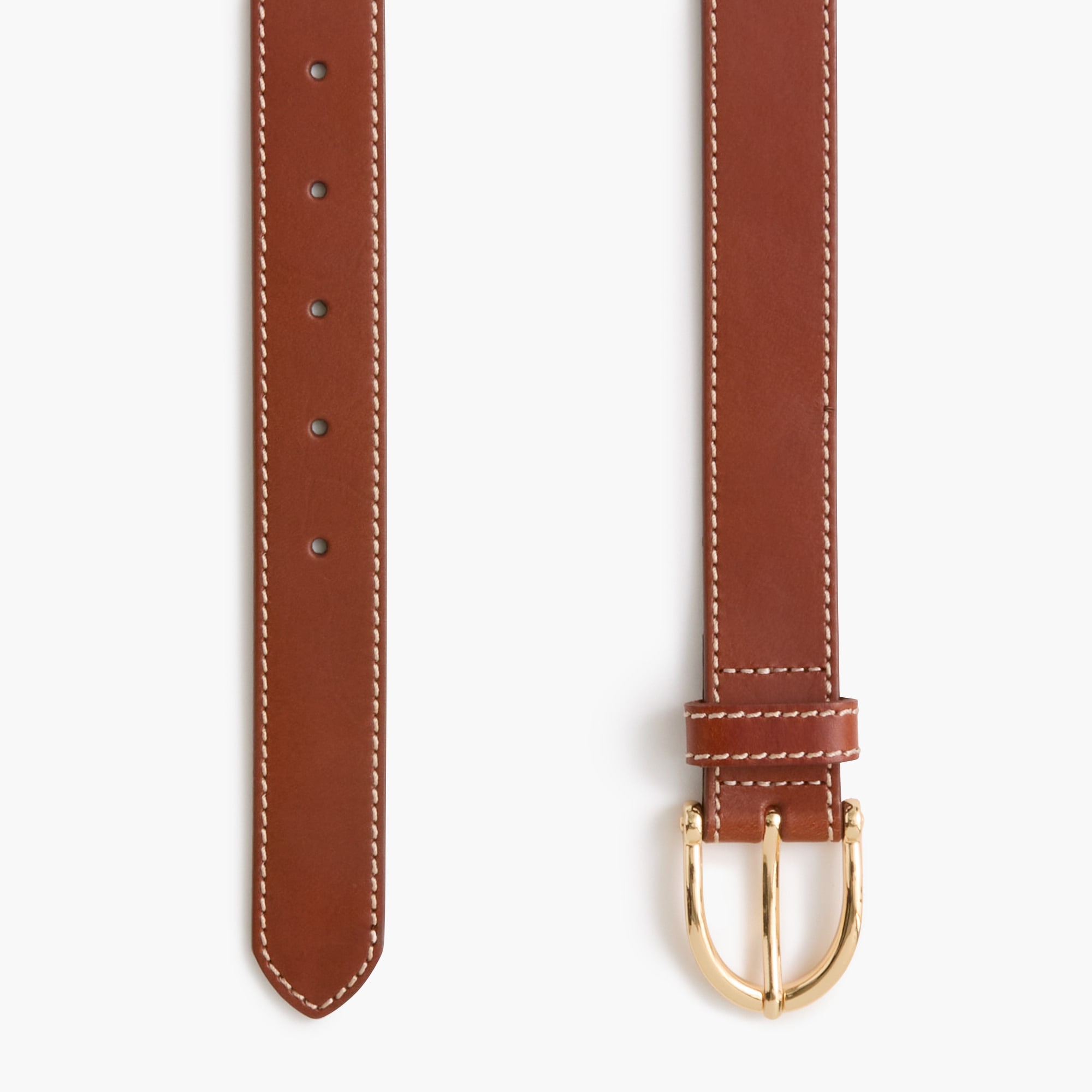 Stitched leather belt