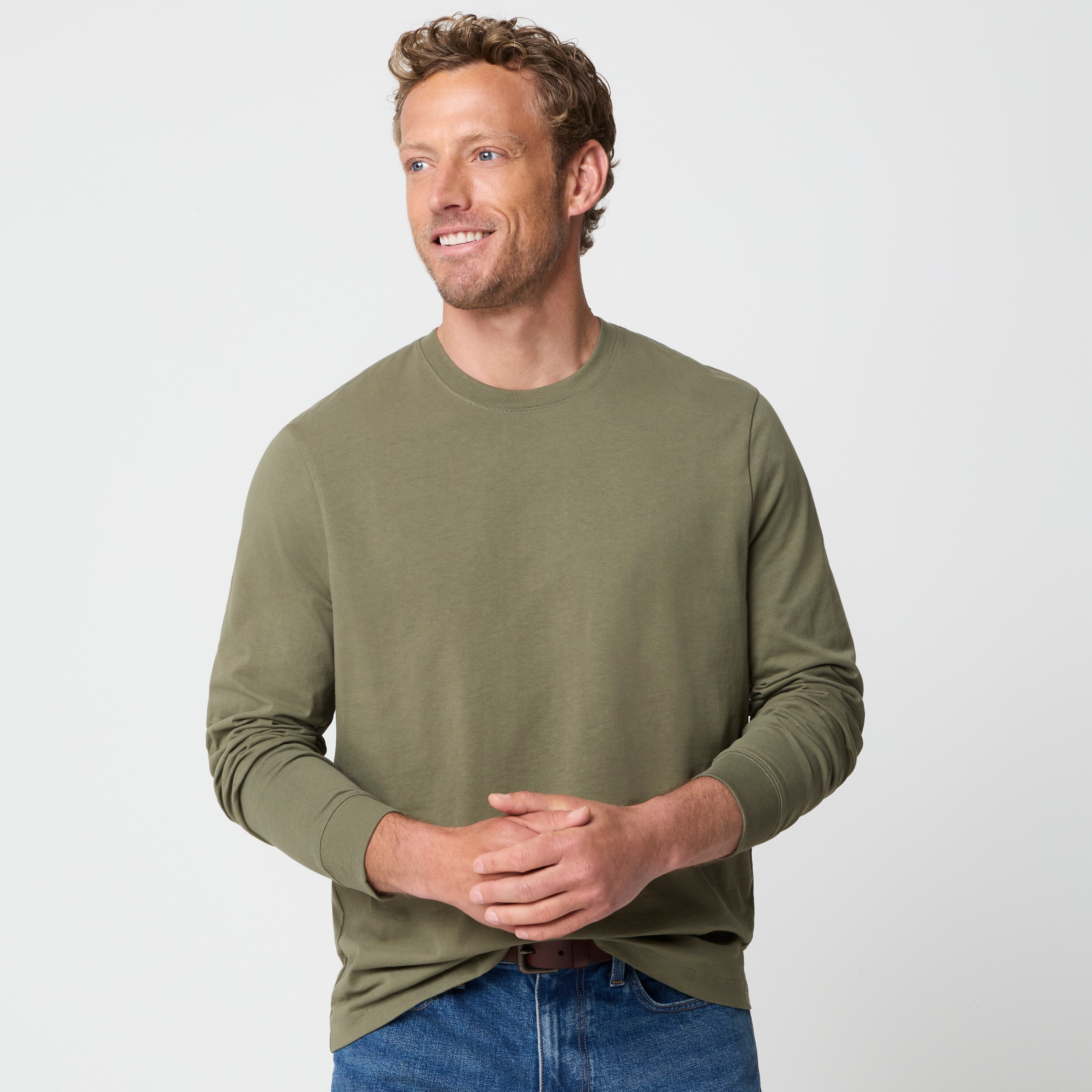 Long-sleeve 100% cotton Essential tee