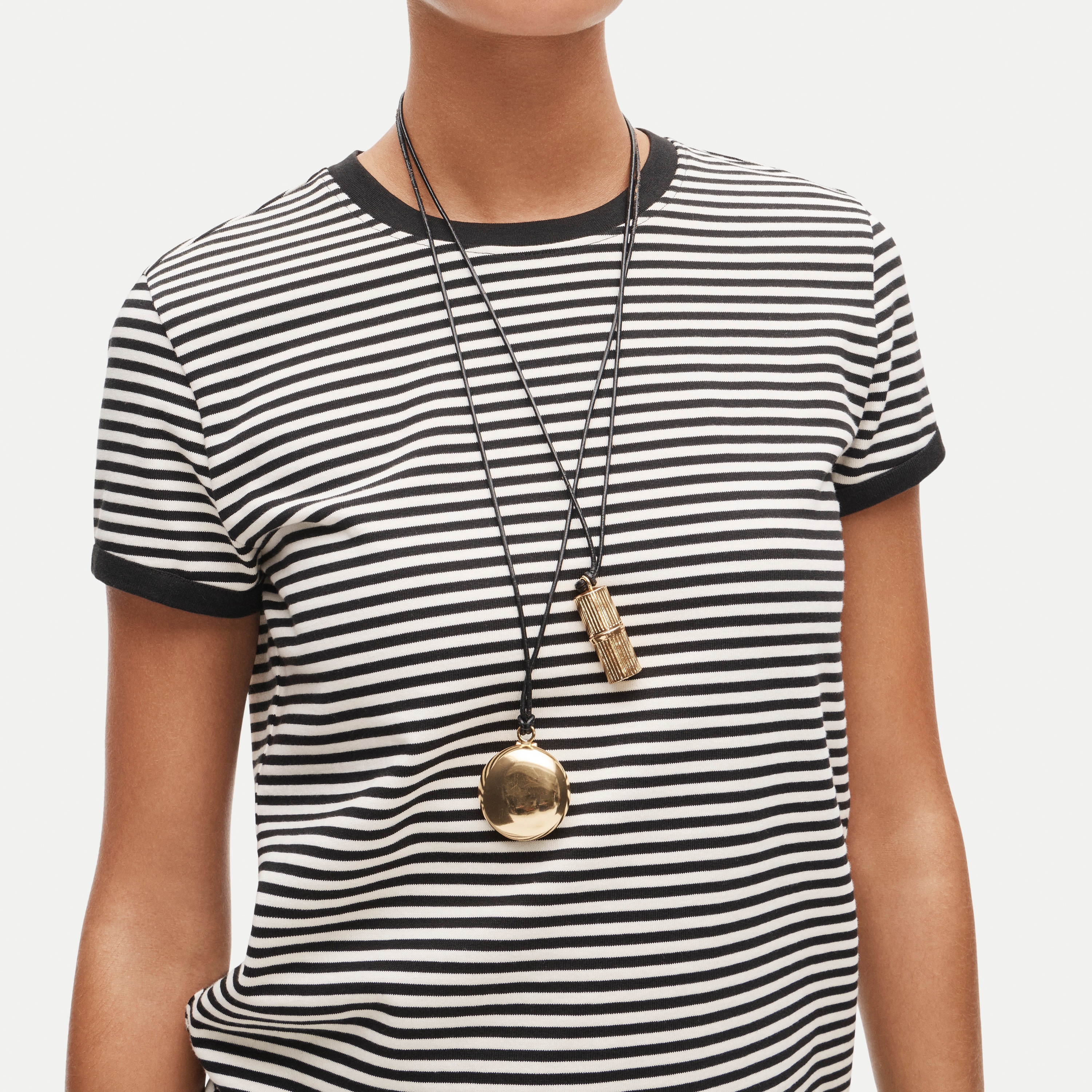 Vintage jersey ringer T-shirt dress in stripe