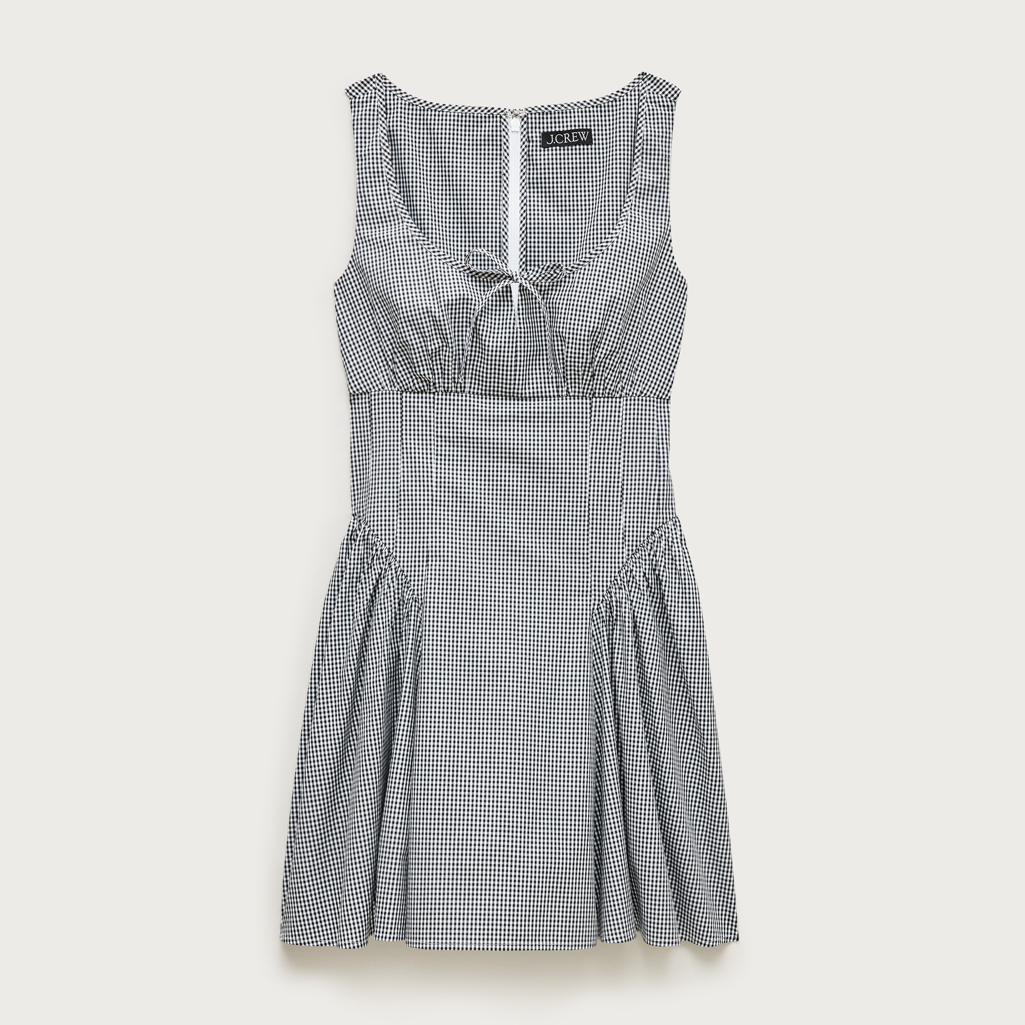 paloma dress in striped cotton poplin Faithfull The Brand Chiara Paloma Check Sleeveless Midi Dress