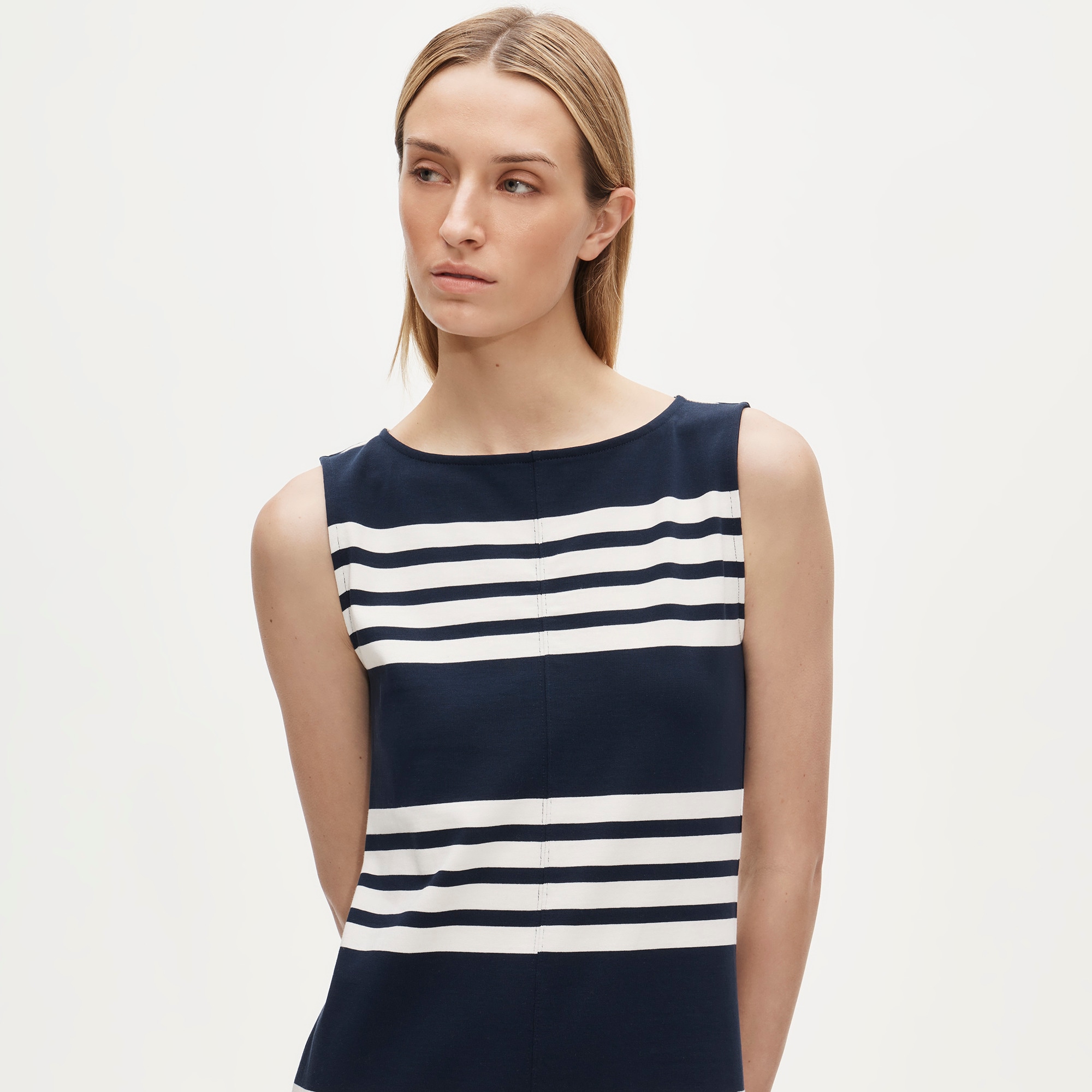 Midi dress in striped mariner cloth - image 3