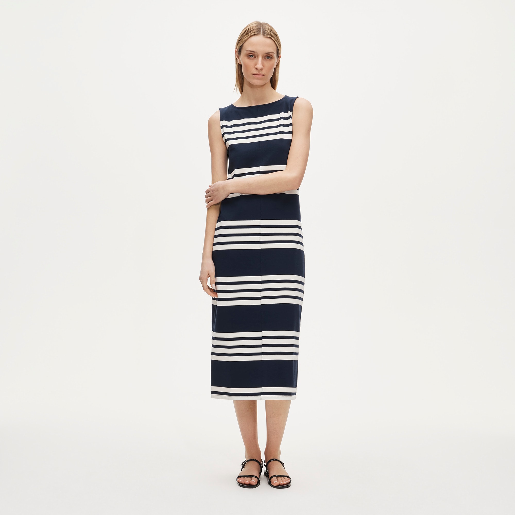 Midi dress in striped mariner cloth - image 2