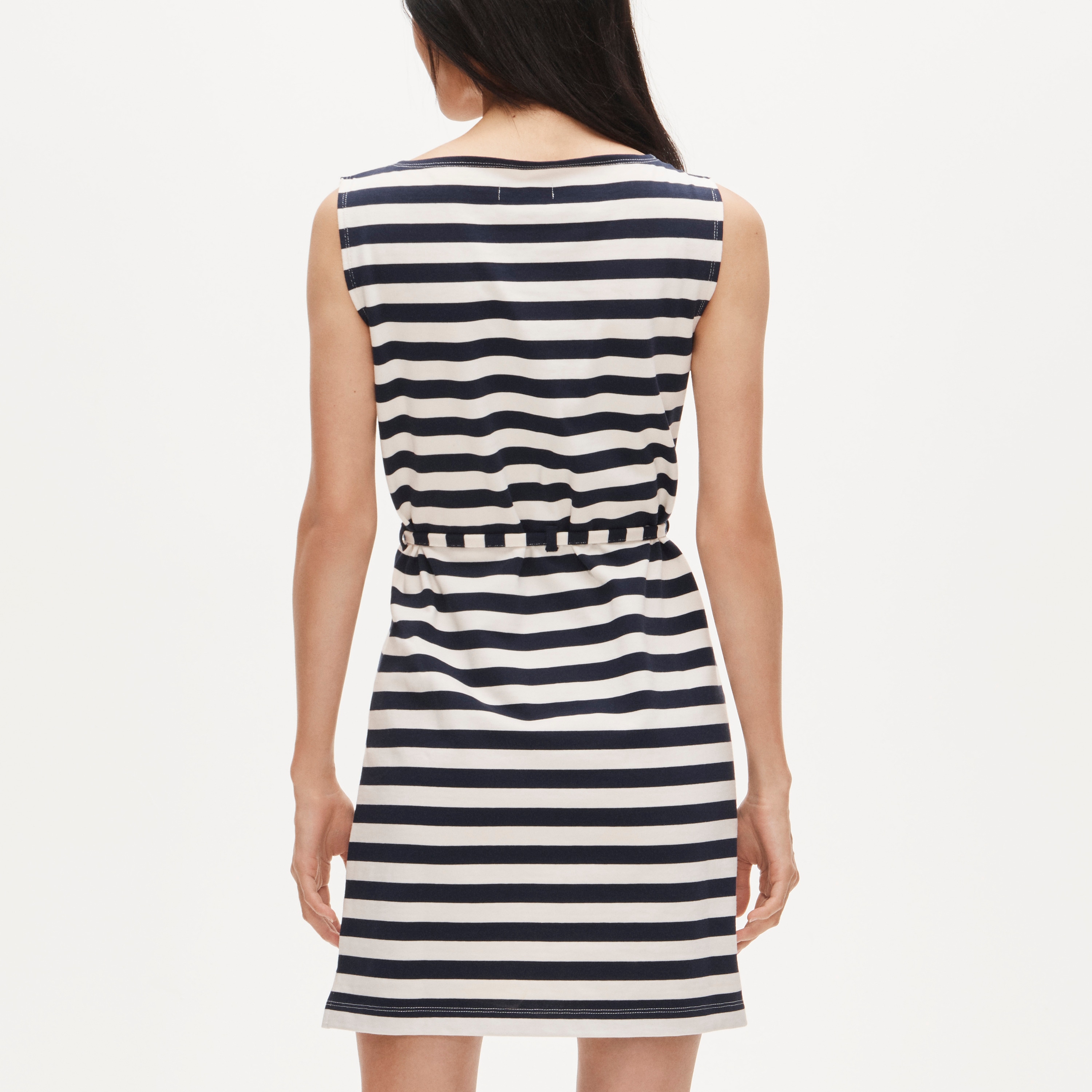 Vintage jersey mini dress in stripe
