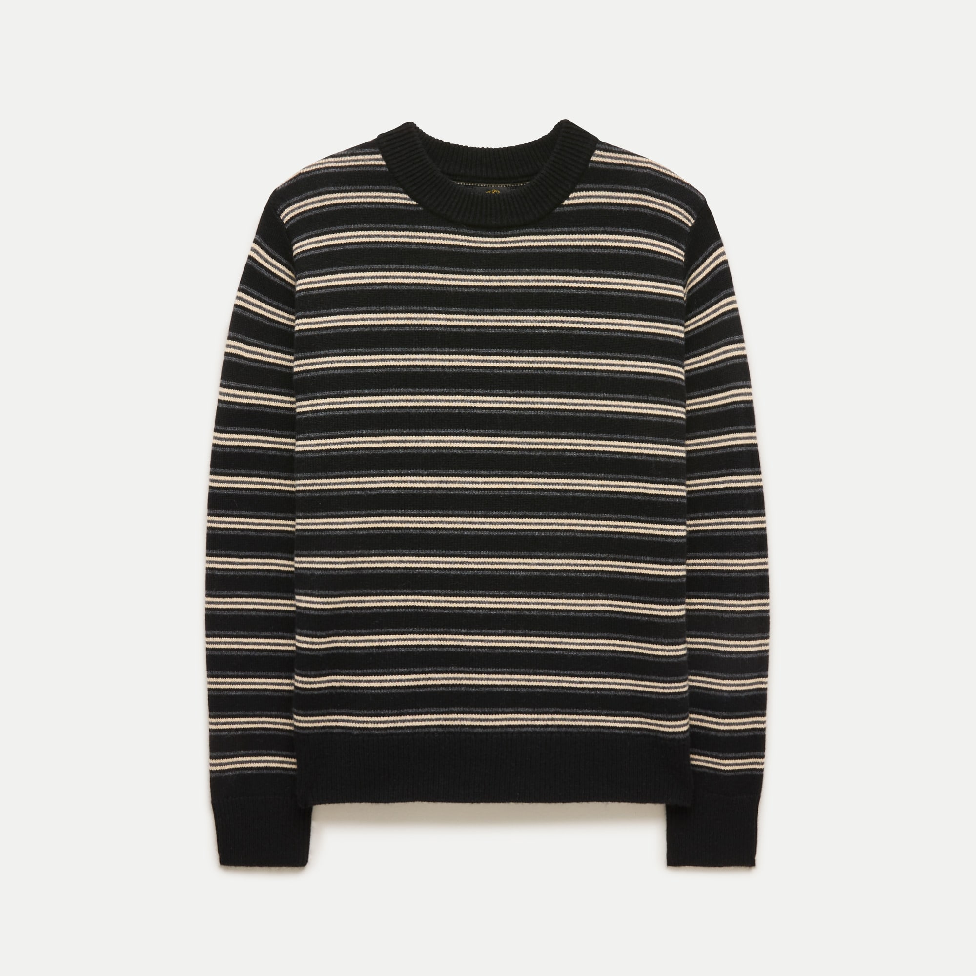 Midweight cashmere sweater in stripe