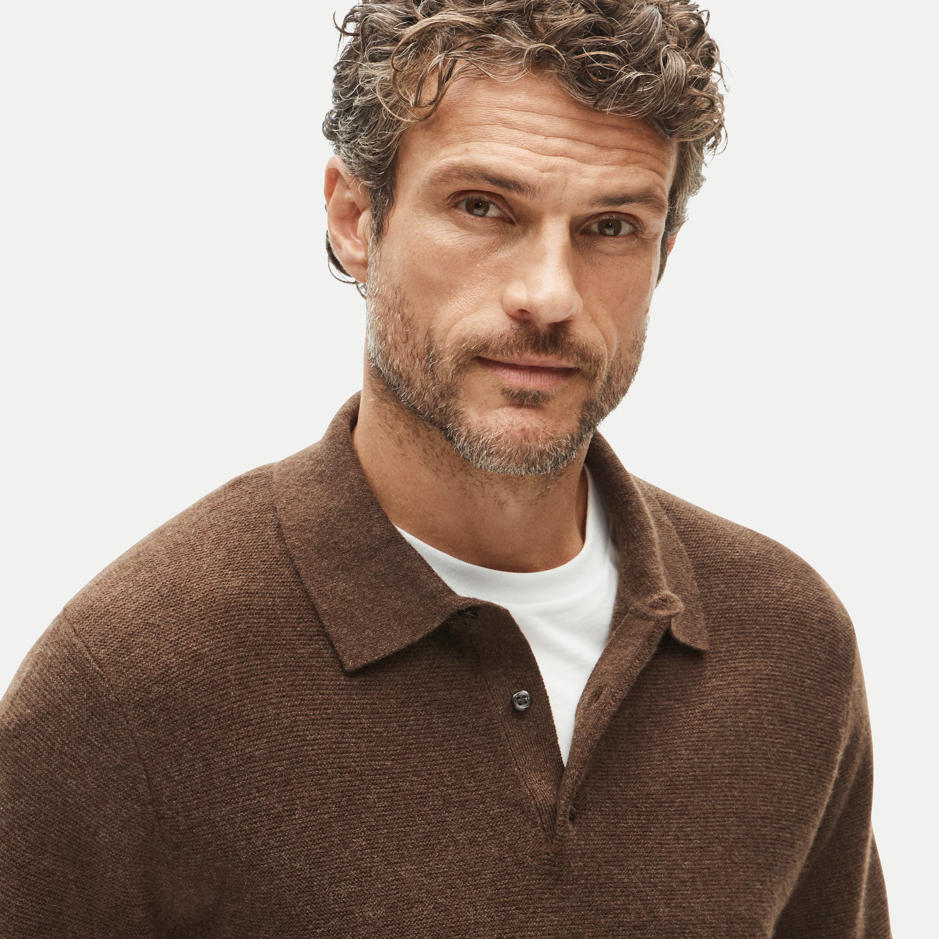 Cashmere sweater-polo