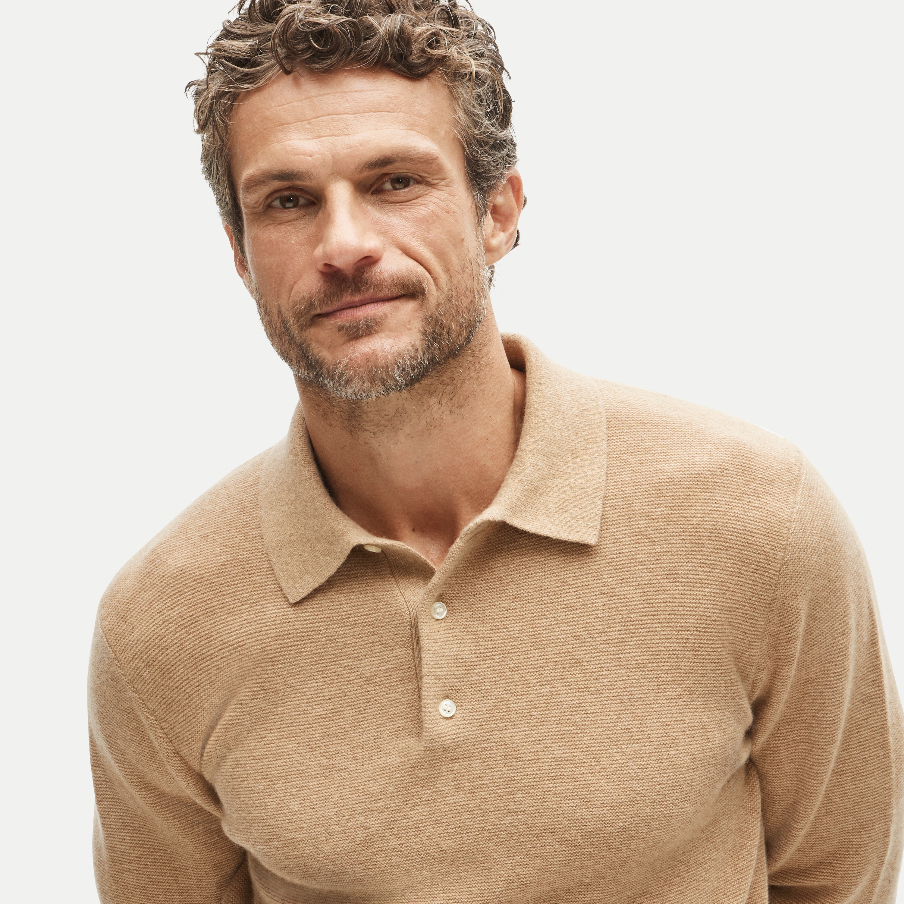 Cashmere sweater-polo