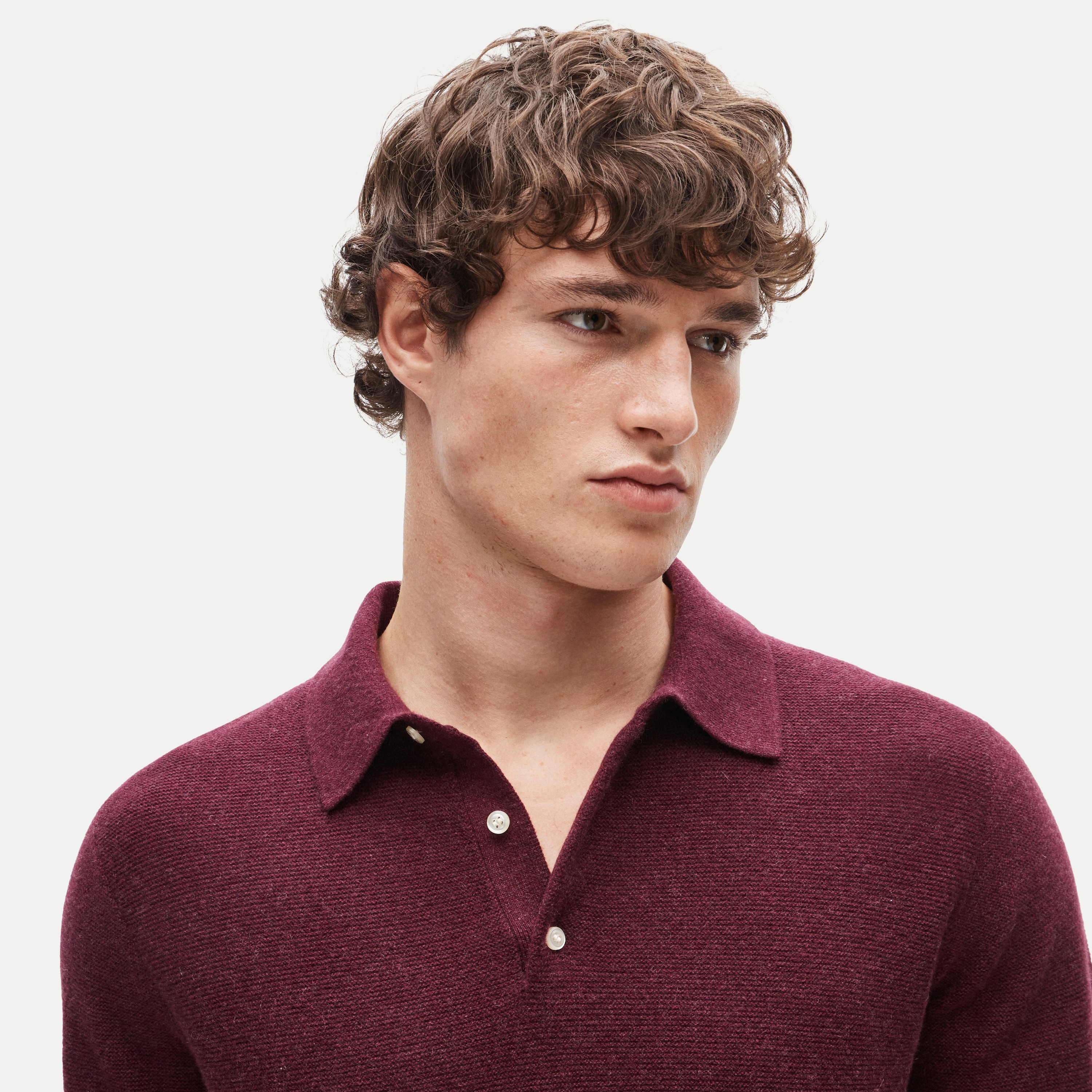 Cashmere sweater-polo