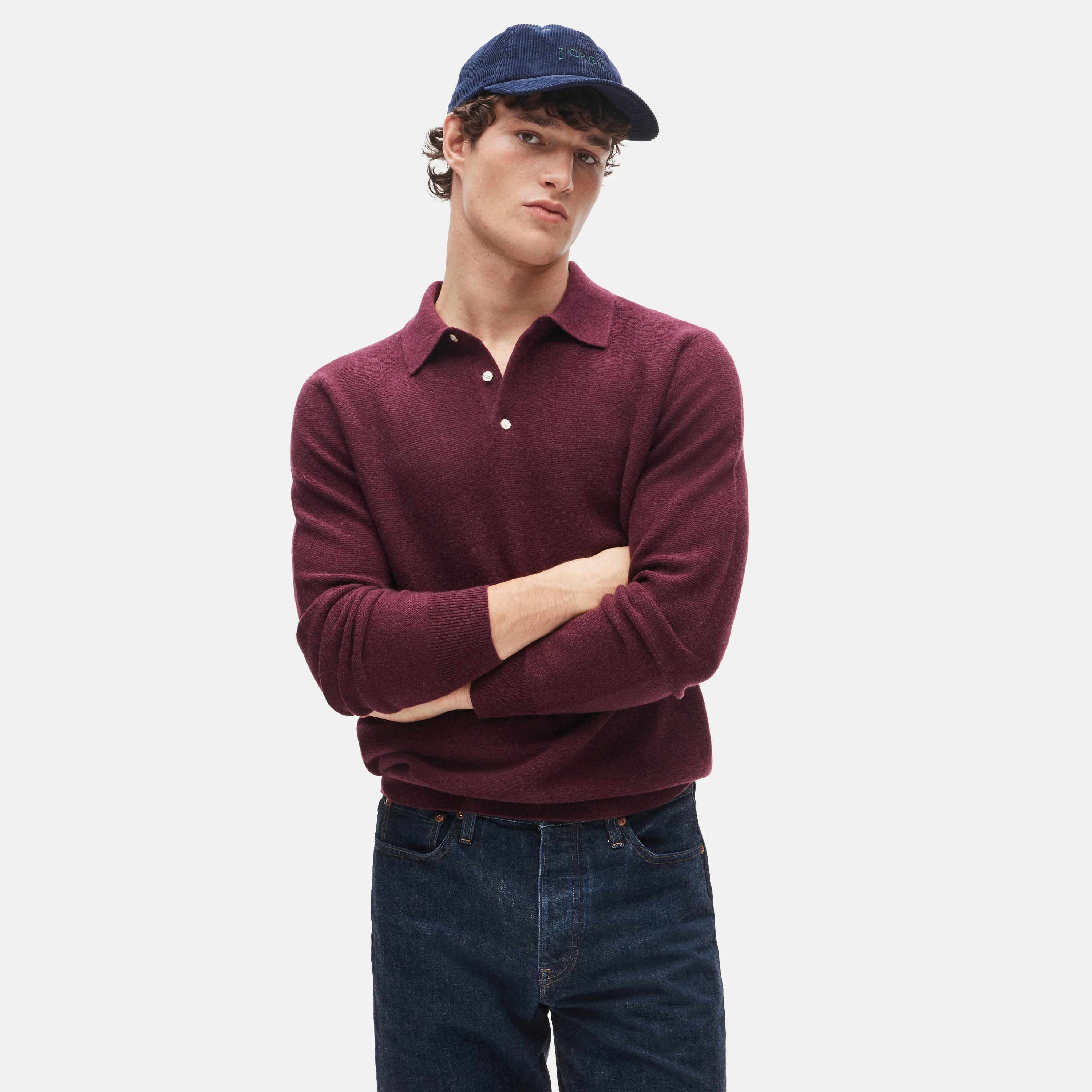 Cashmere sweater-polo