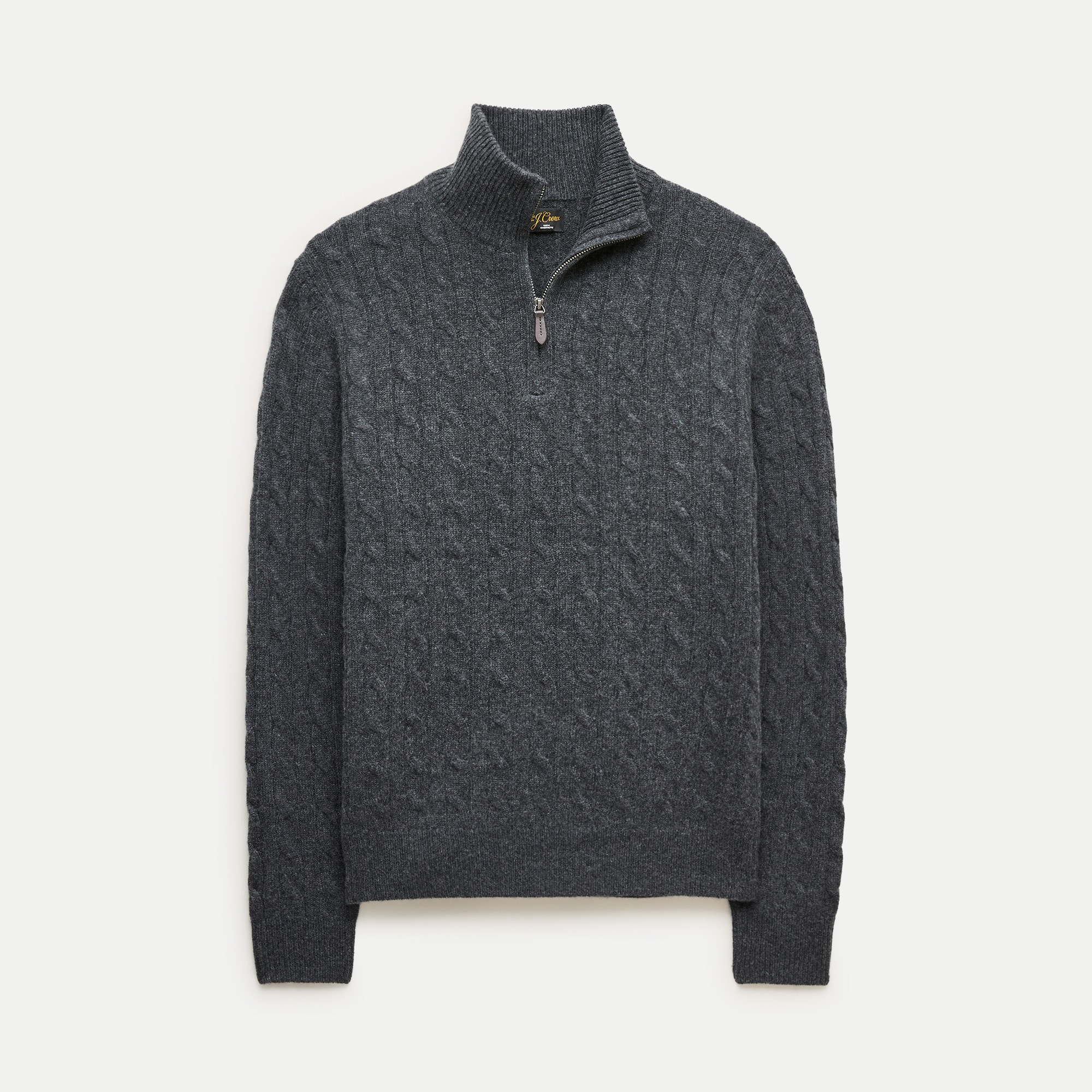 Cashmere cable-knit quarter-zip sweater