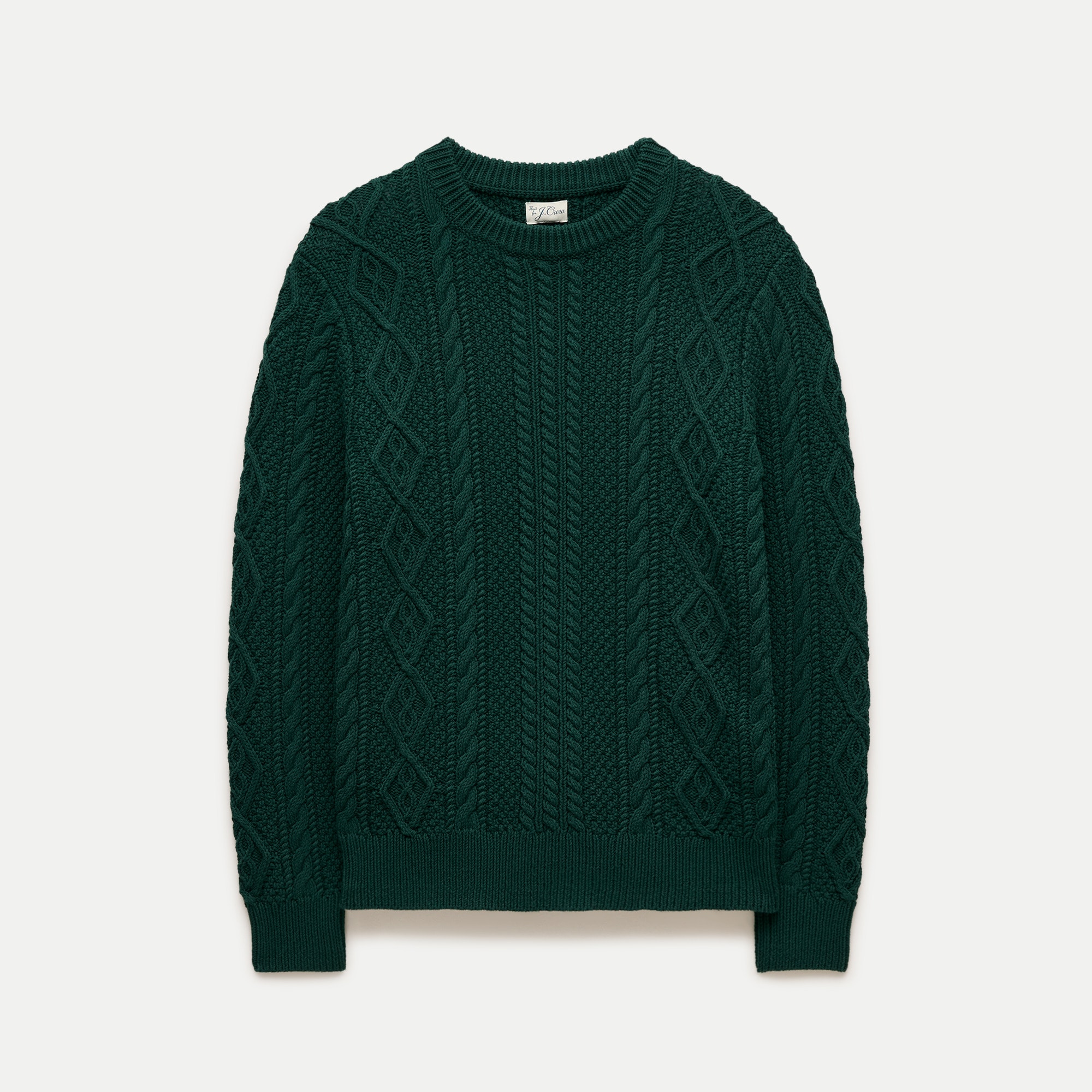 Cable-knit fisherman sweater in cotton