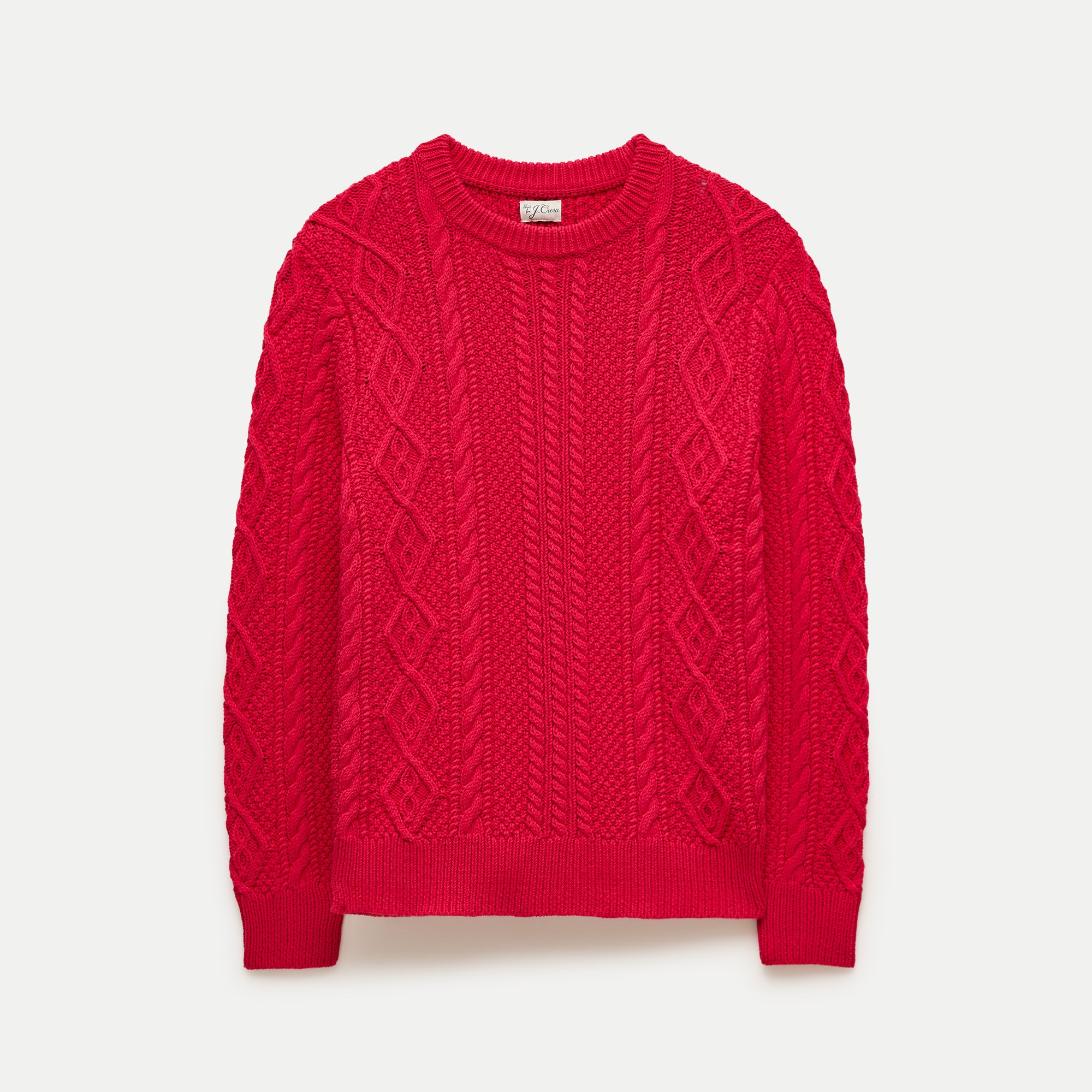 Cable-knit fisherman sweater in cotton - thumbnail 3
