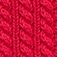 Cable-knit fisherman sweater in cotton DOGWOOD RED
