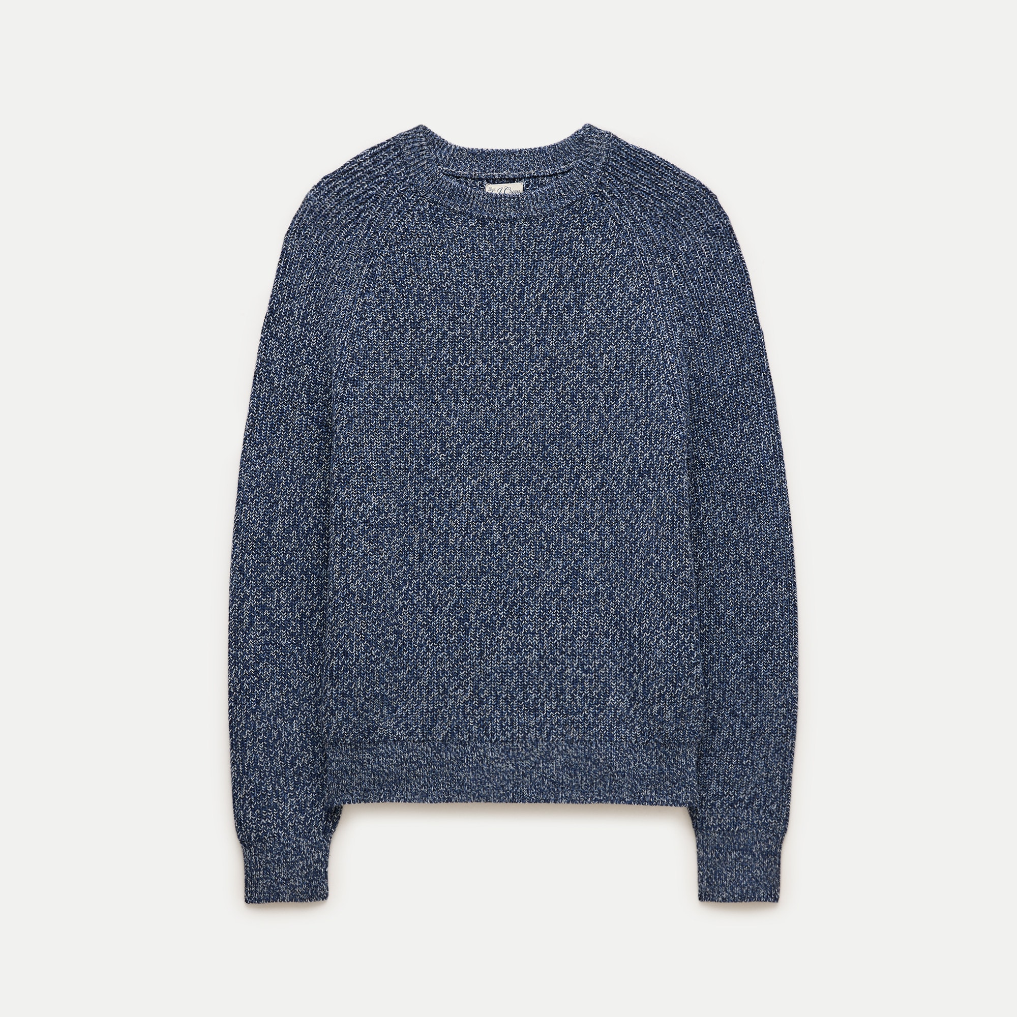 Rib-knit sweater in marled cotton