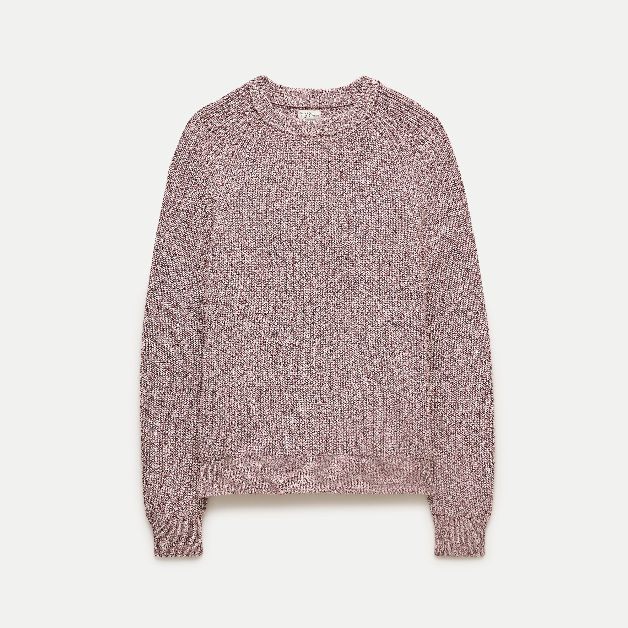 Rib-knit sweater in marled cotton