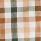 Boys' long-sleeve slub dobby washed shirt FOREST BROWN PLAID