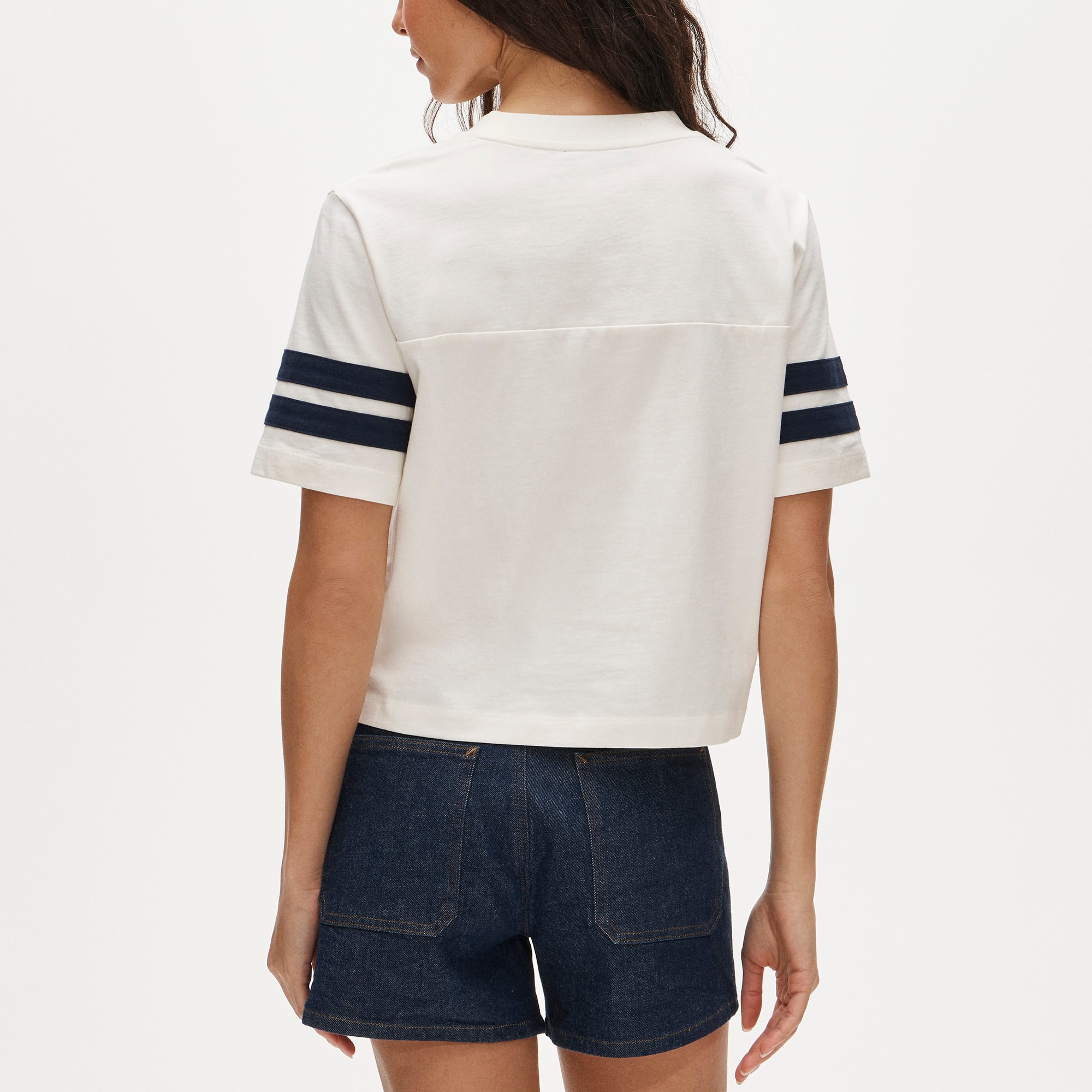 Boyfriend jersey relaxed cropped "Mama" graphic T-shirt
