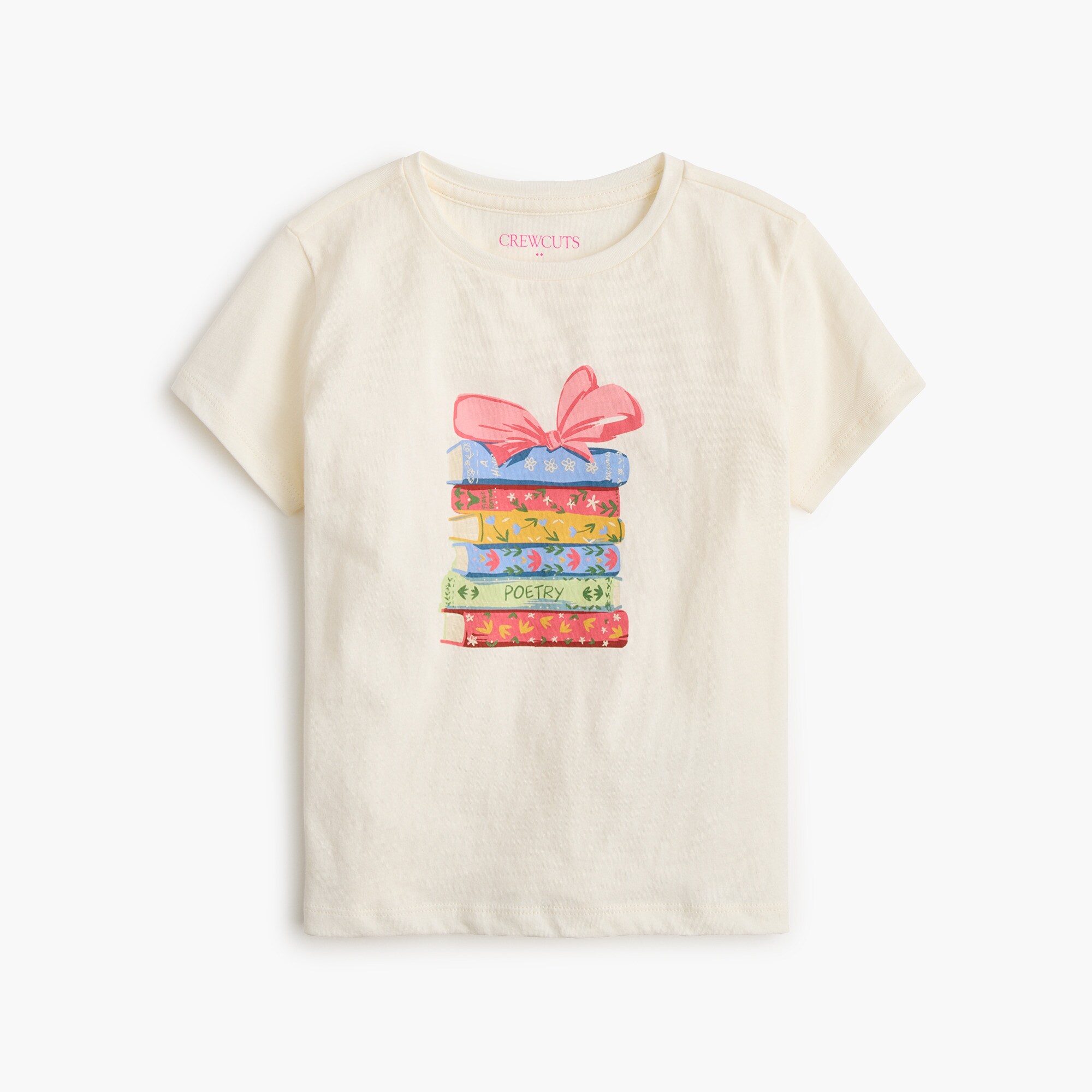 girls' book stack graphic tee for girls