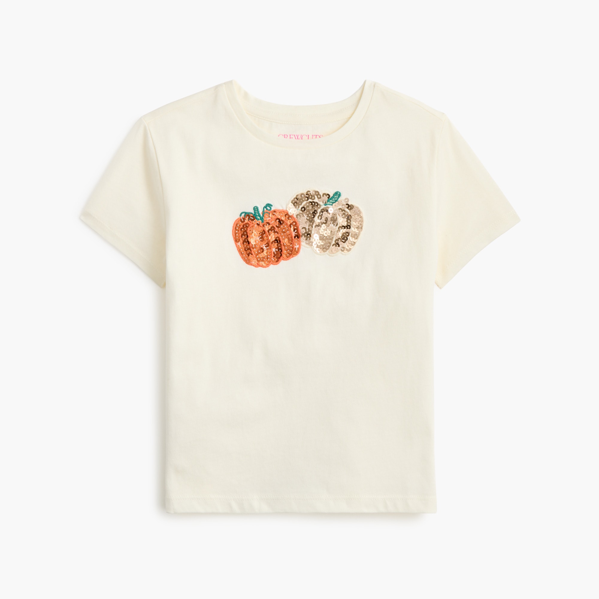 Girls' sequin pumpkins graphic tee