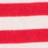 Girls' long-sleeve striped mockneck tee CLASSIC CARDINAL IVORY