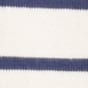 Girls' long-sleeve striped henley tee IVORY ANTIQUE NAVY