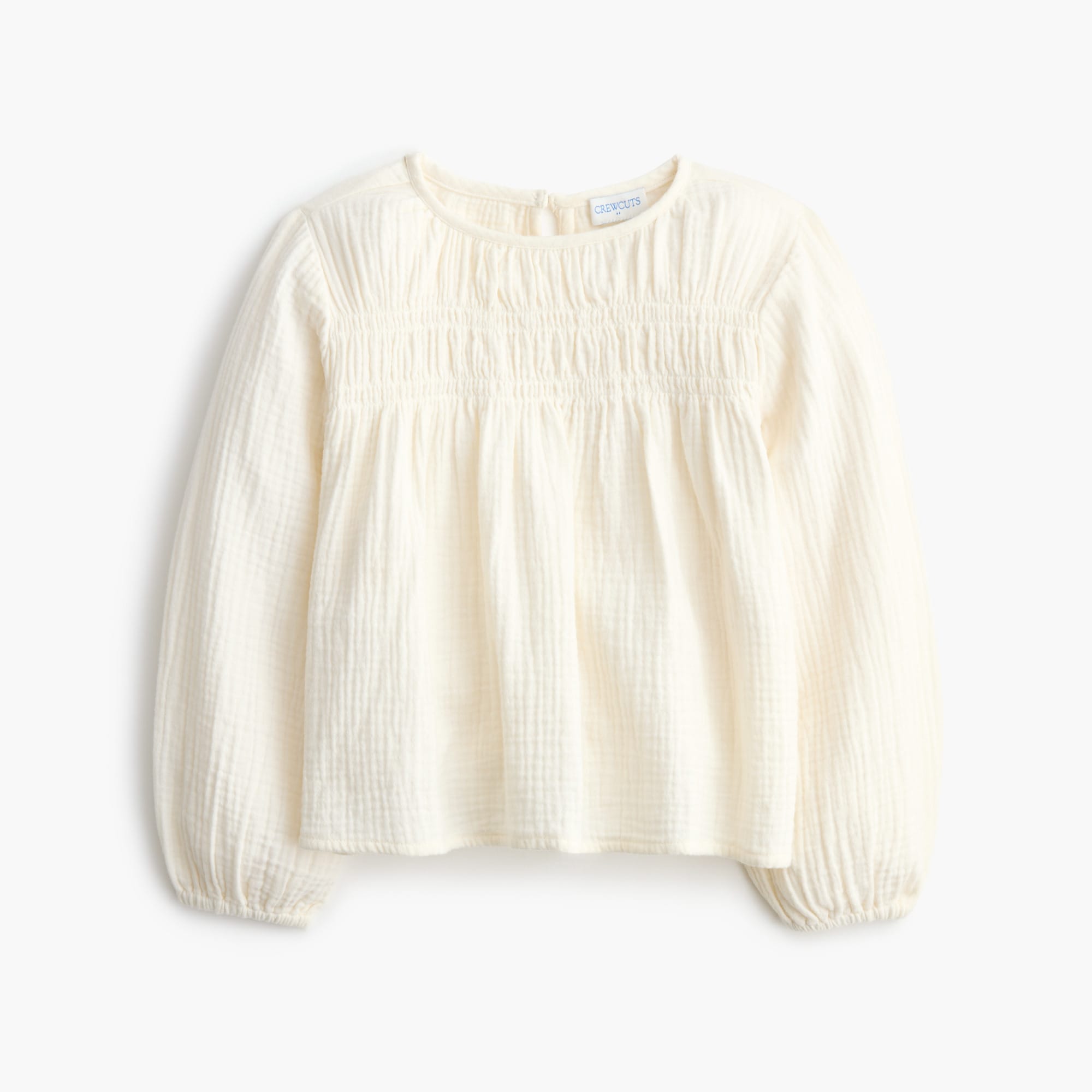 Girls' long-sleeve gauze top