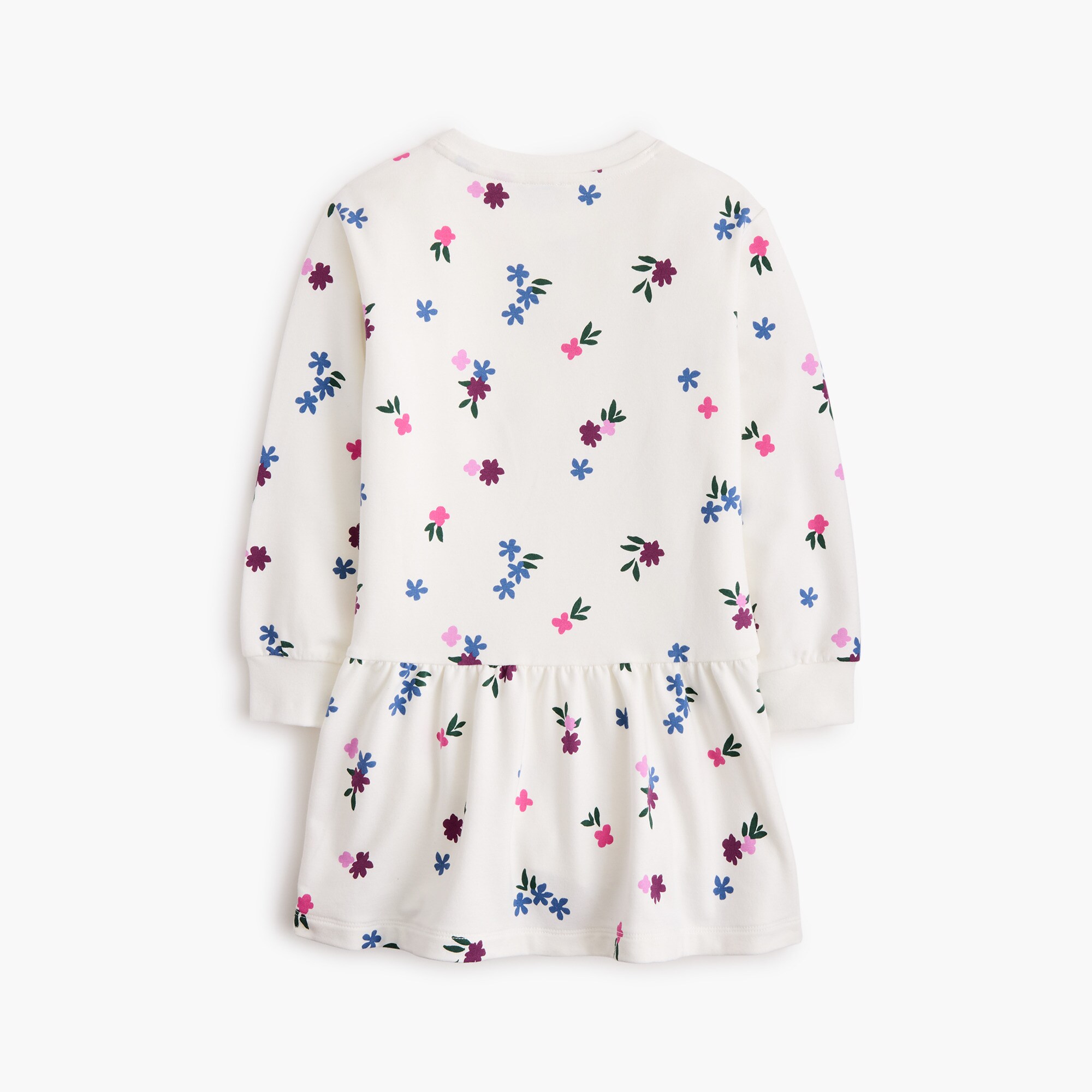 Girls' floral sweatshirt-dress
