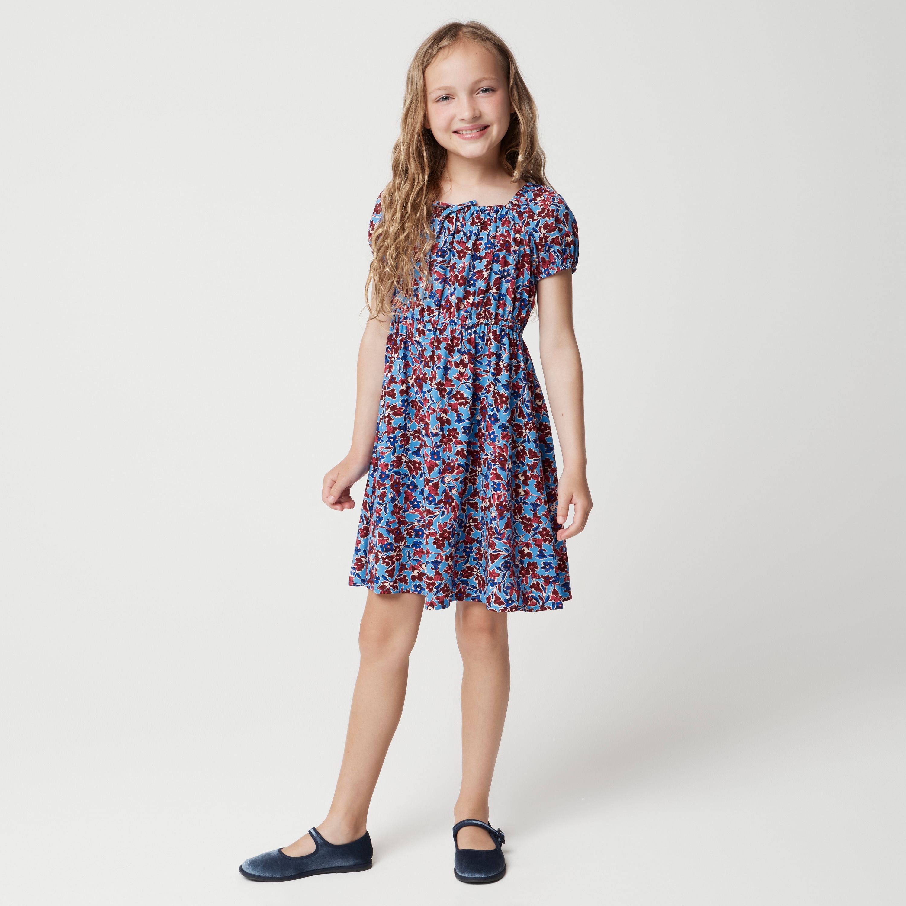 Girls' floral bow dress