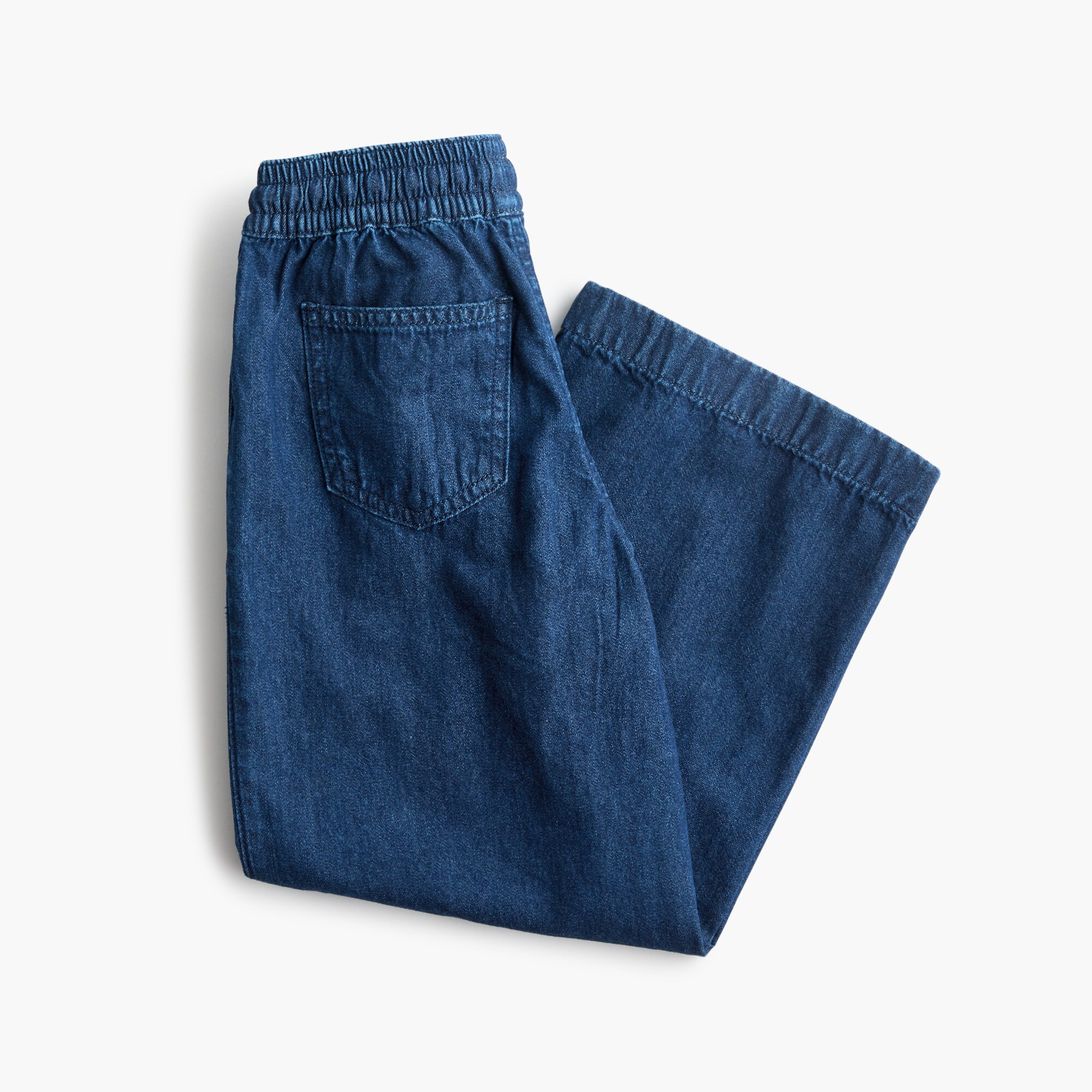 Girls' wide-leg drawstring jean
