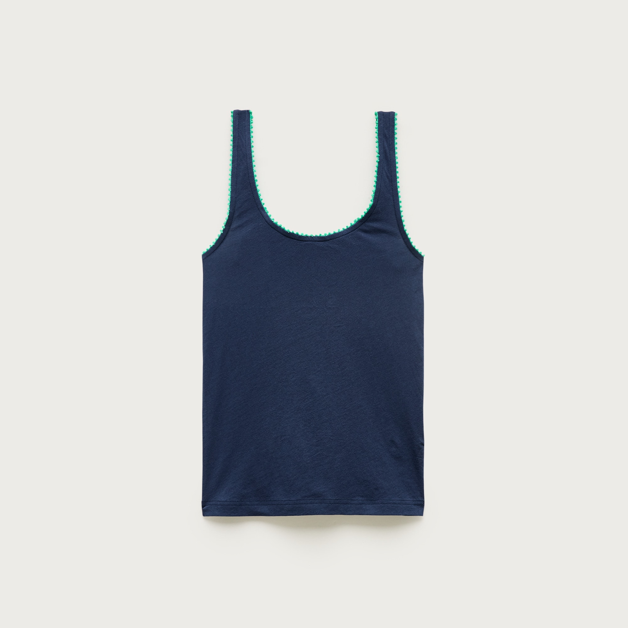 Feather Jersey Tank Top With Contrast Trim For Women | J.Crew