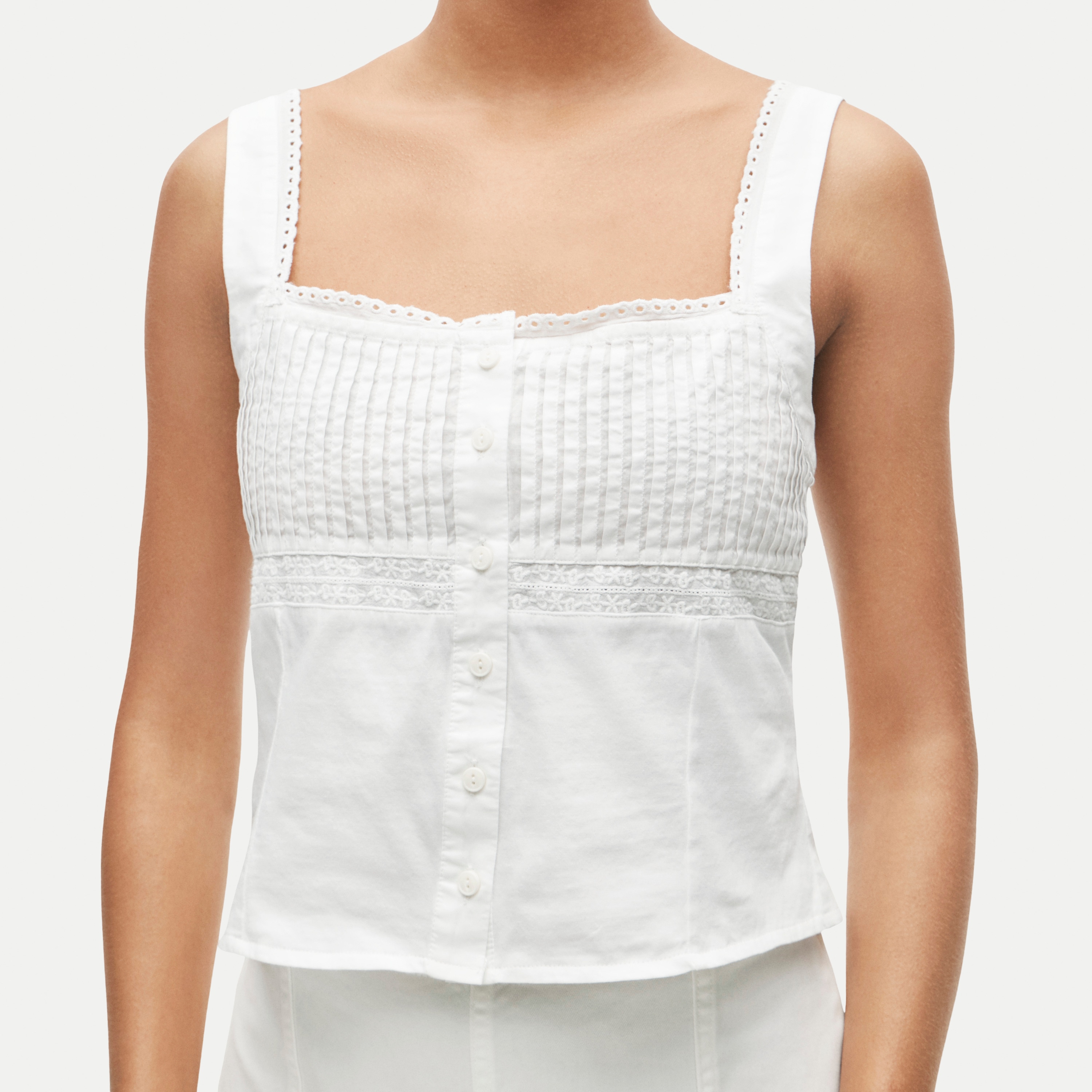Pintuck tank top
