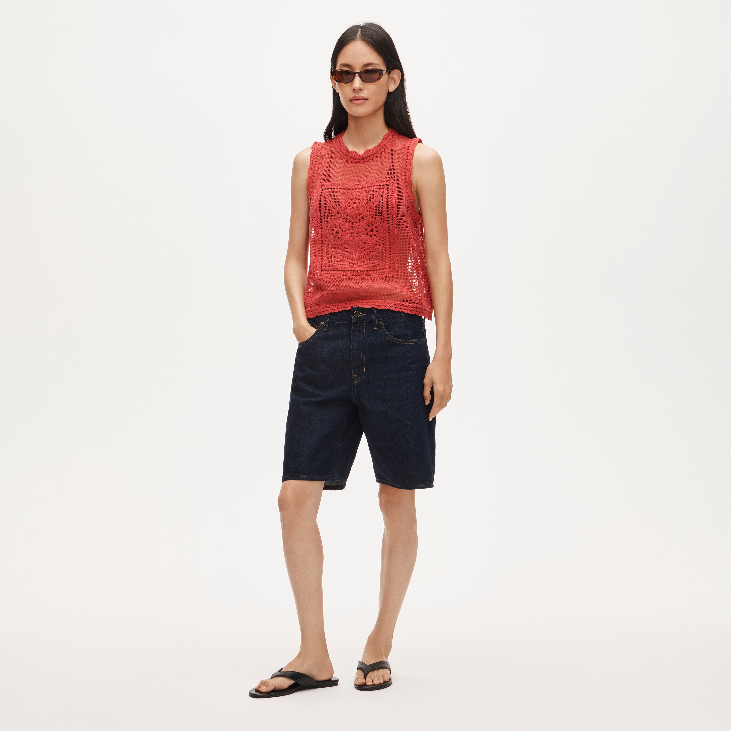 Crochet Floral Tank Top For Women | J.Crew